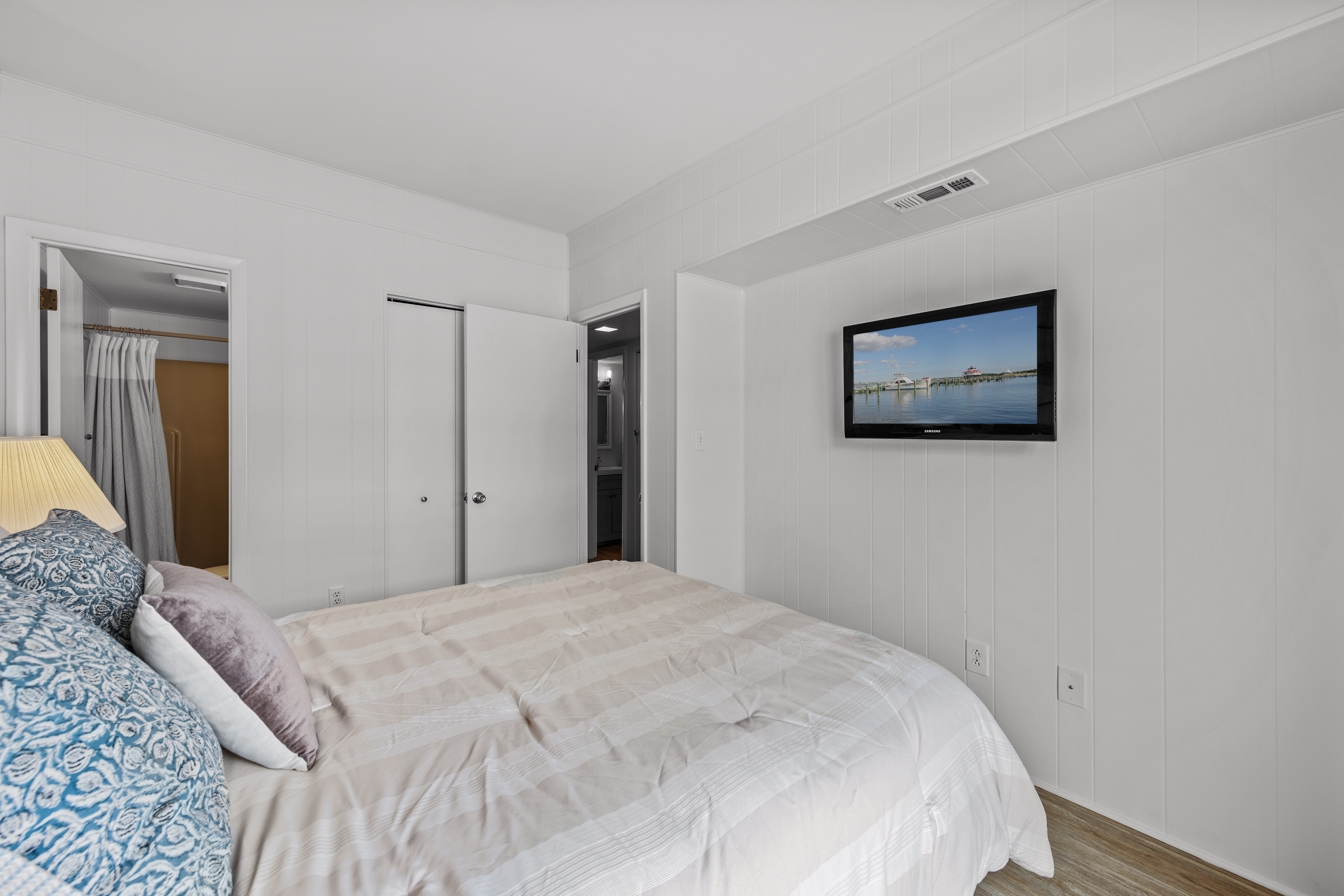 Sink into bed and cozy up for movie night.