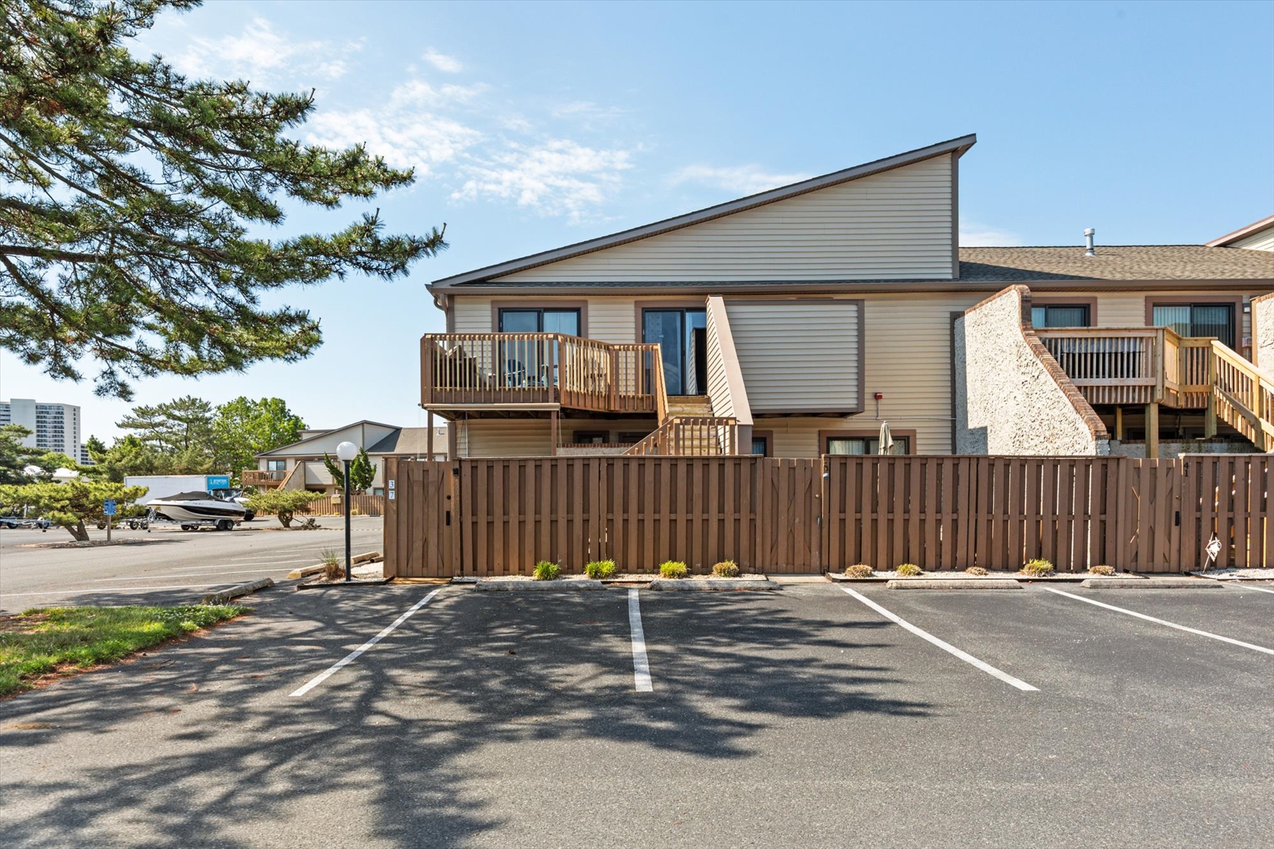 Convenient on-site parking stalls sit directly outside the villa, making loading and unloading your beach gear a breeze.
