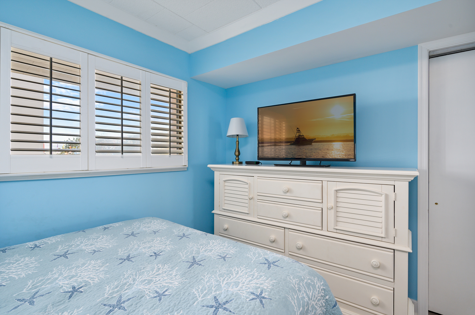 The kids can relax and watch a movie on the flat screen cable TV in bedroom 2