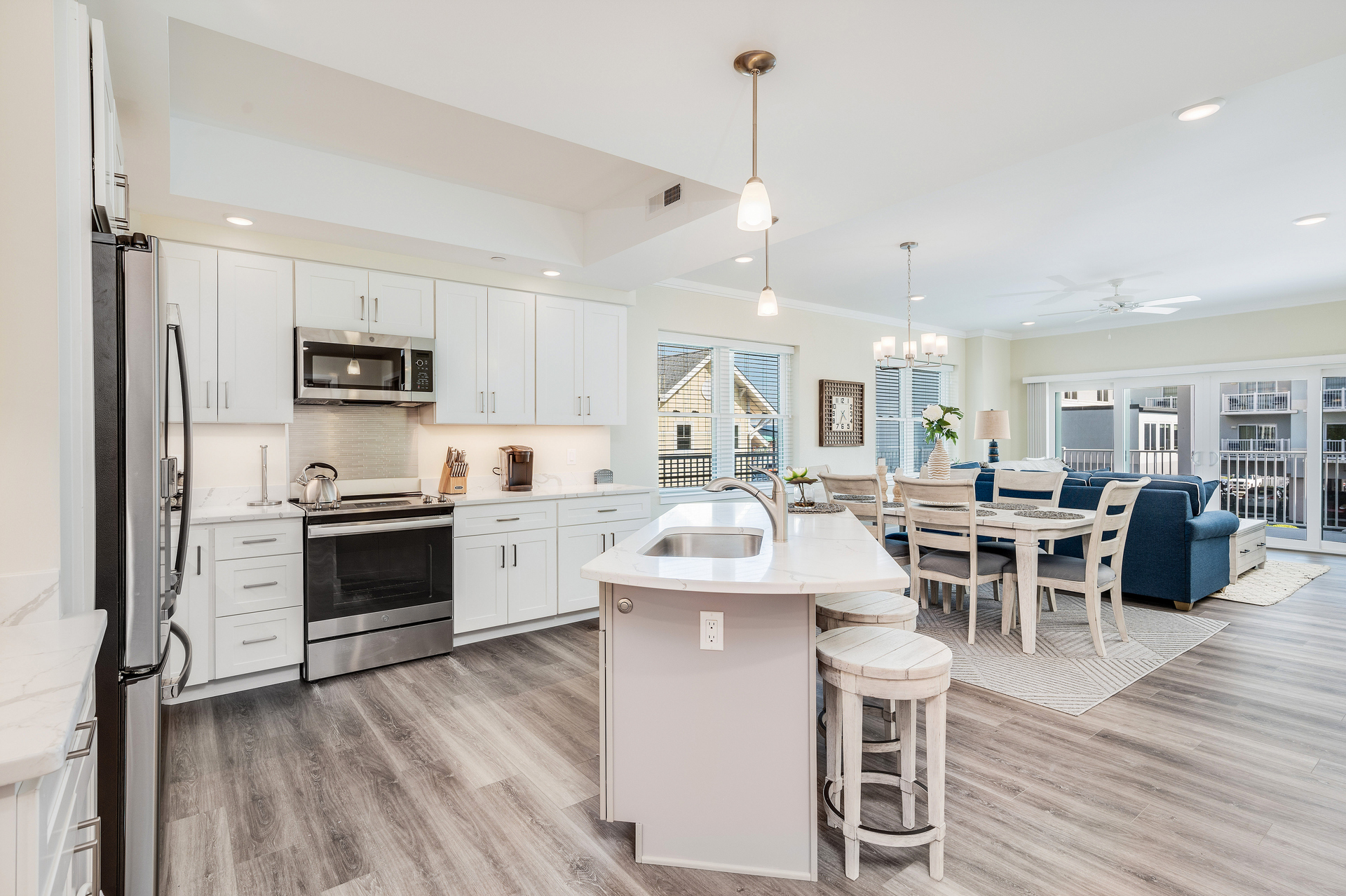 This gorgeous Kitchen is open to the entire Living & Dining area!