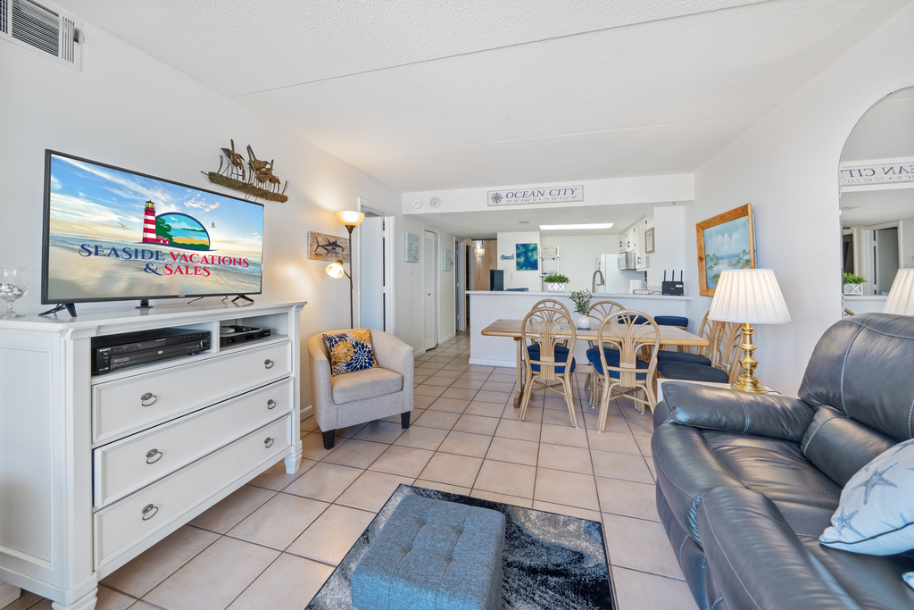 Relax in the AC and enjoy Flat Screen Satellite TV & Free Wi-Fi after a fun filled day on the Beach.