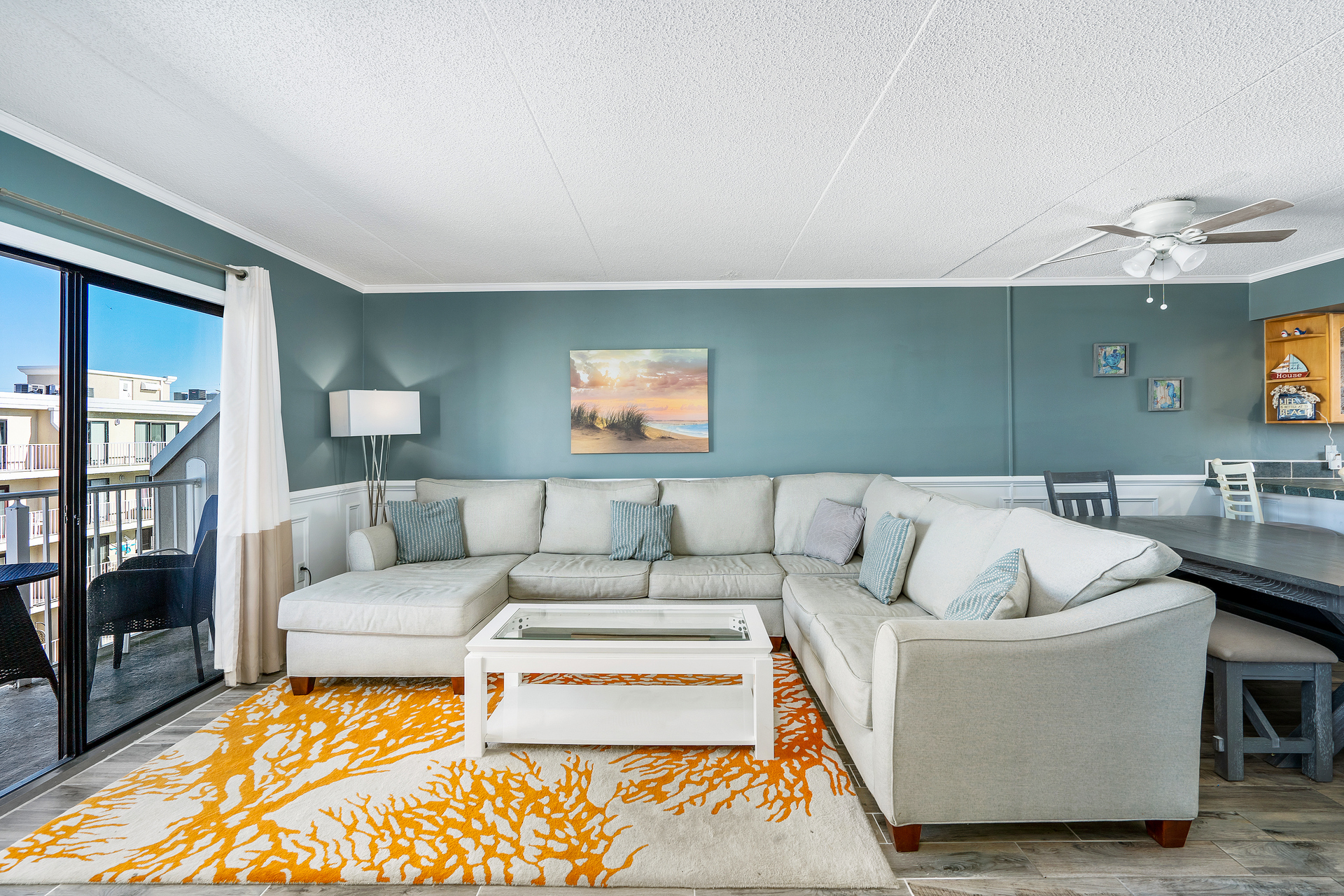 Adorned in Soothing Grays & Blissful Blues throughout!