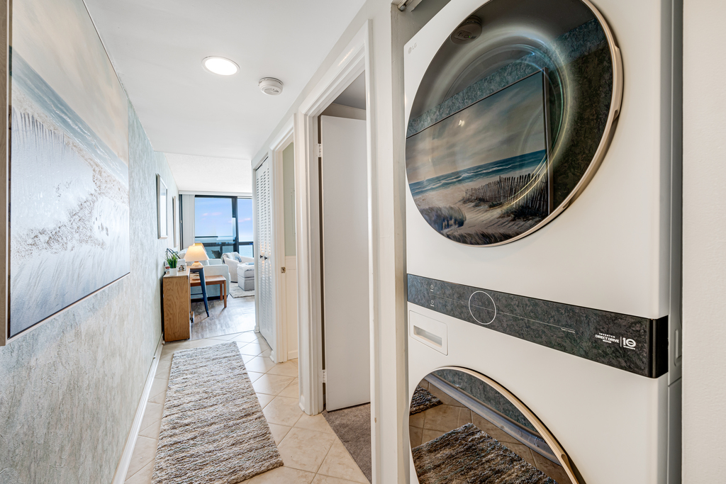 Stacked Washer & Dryer for your convenience!
