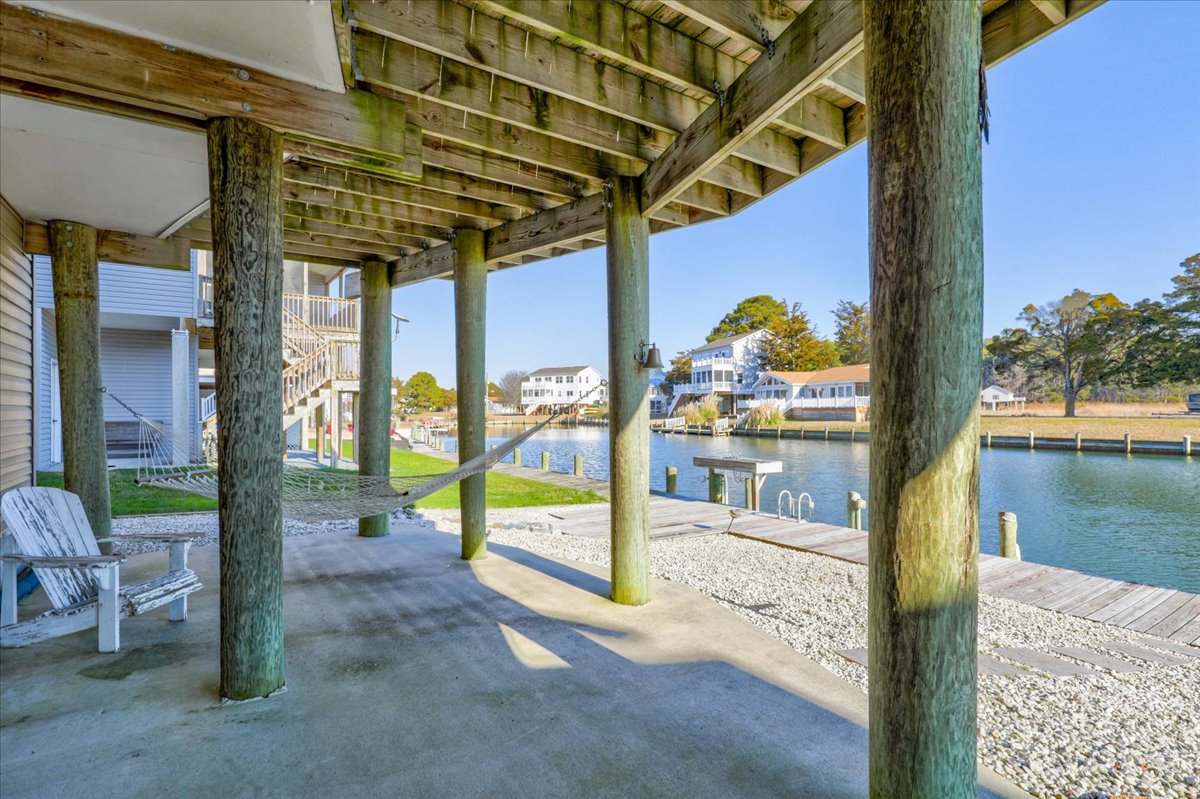 Under the house looking towards the Canal.