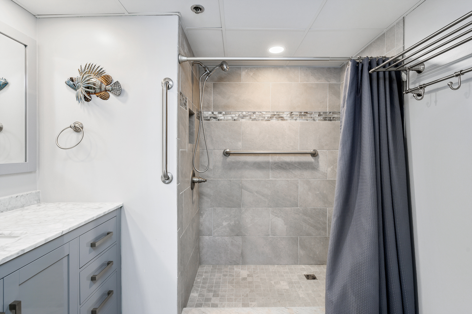 Wash away all your worries in the custom Tile Shower