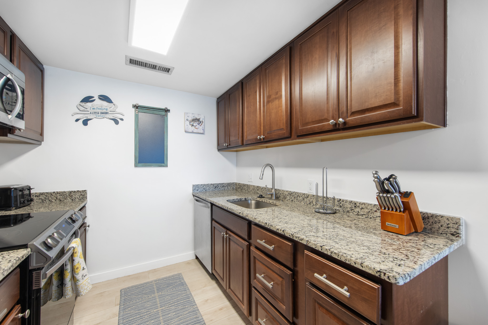 Ample counter space for preparing your family meals.