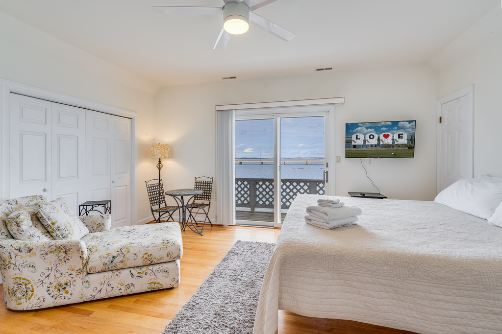 Wake to the Herons and Egrets fishing for their morning meal.