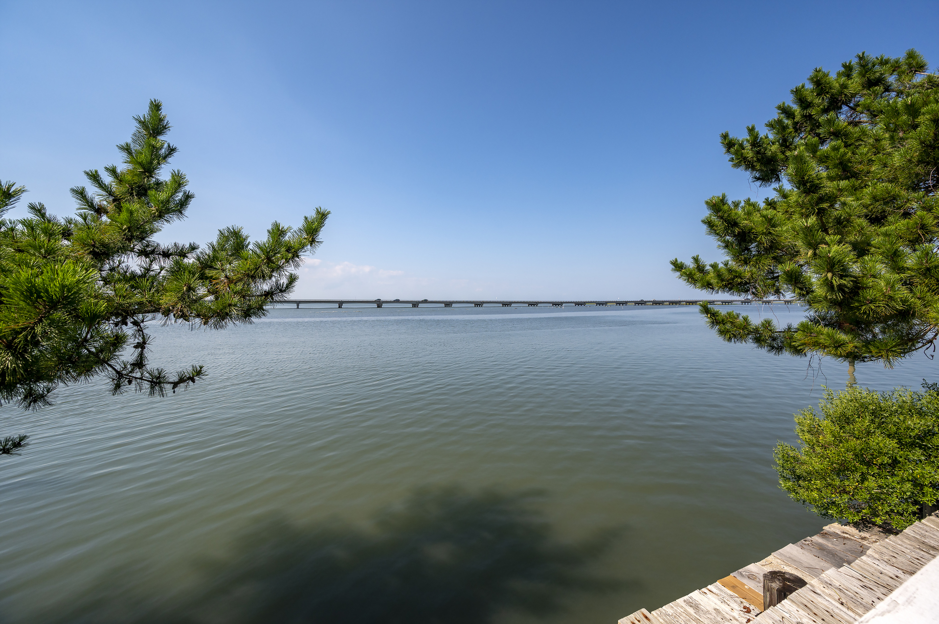 Take in sweeping Views of the Chincoteague Bay and Channel.
