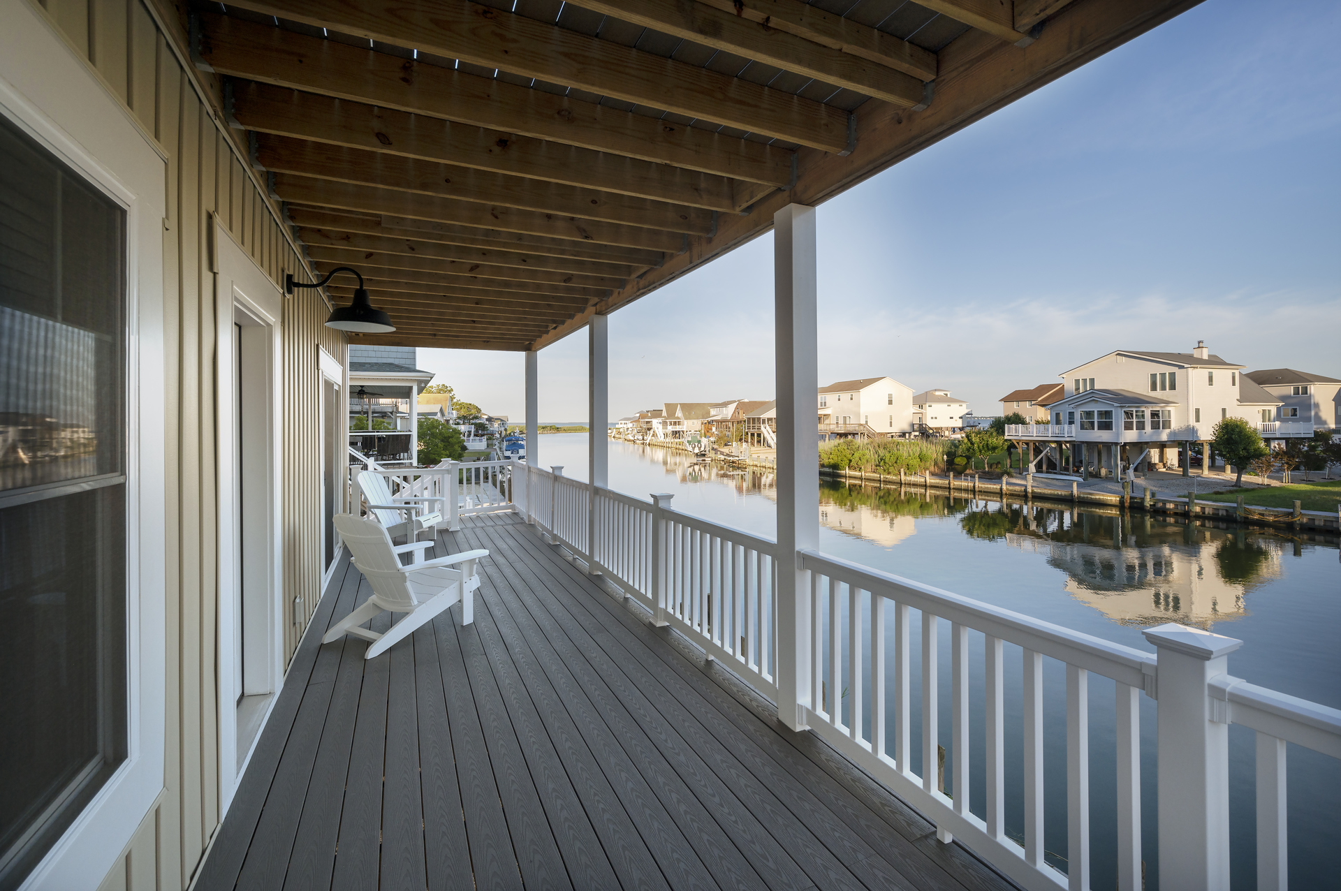 Lovely Views down the Canal to the Chincoteague Bay.