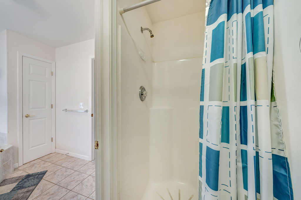 Primary Bath also has a Walk-in Shower.