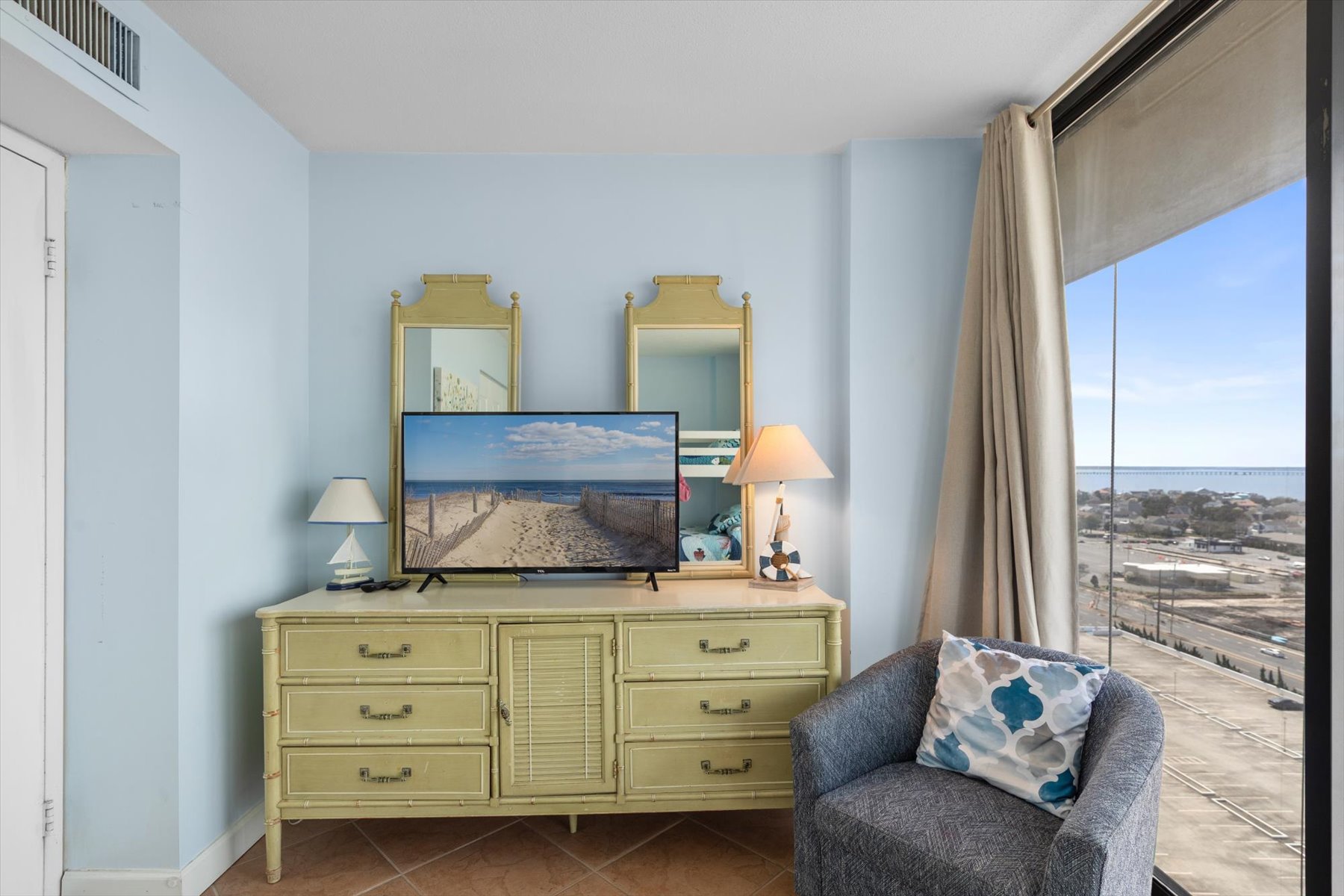 End your day at the beach with a family movie night.