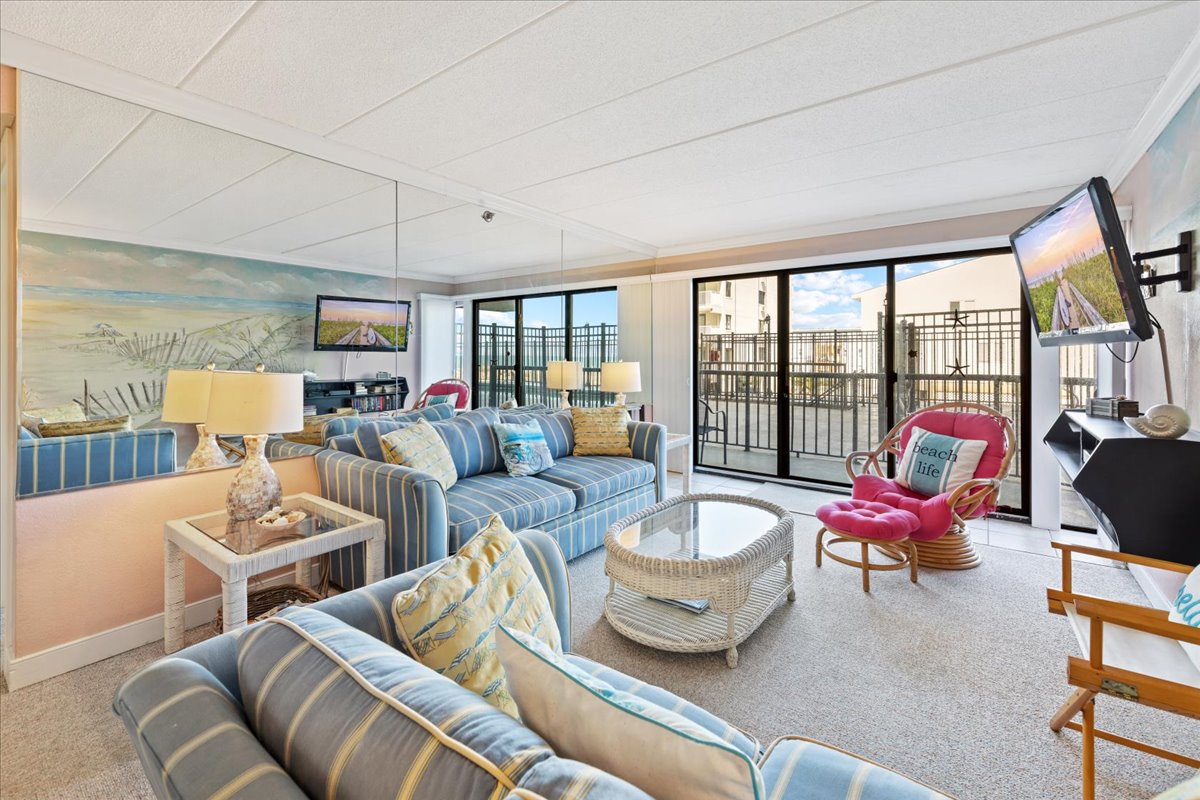 There is plenty of space for the whole Family to Relax in the Open Living Area.