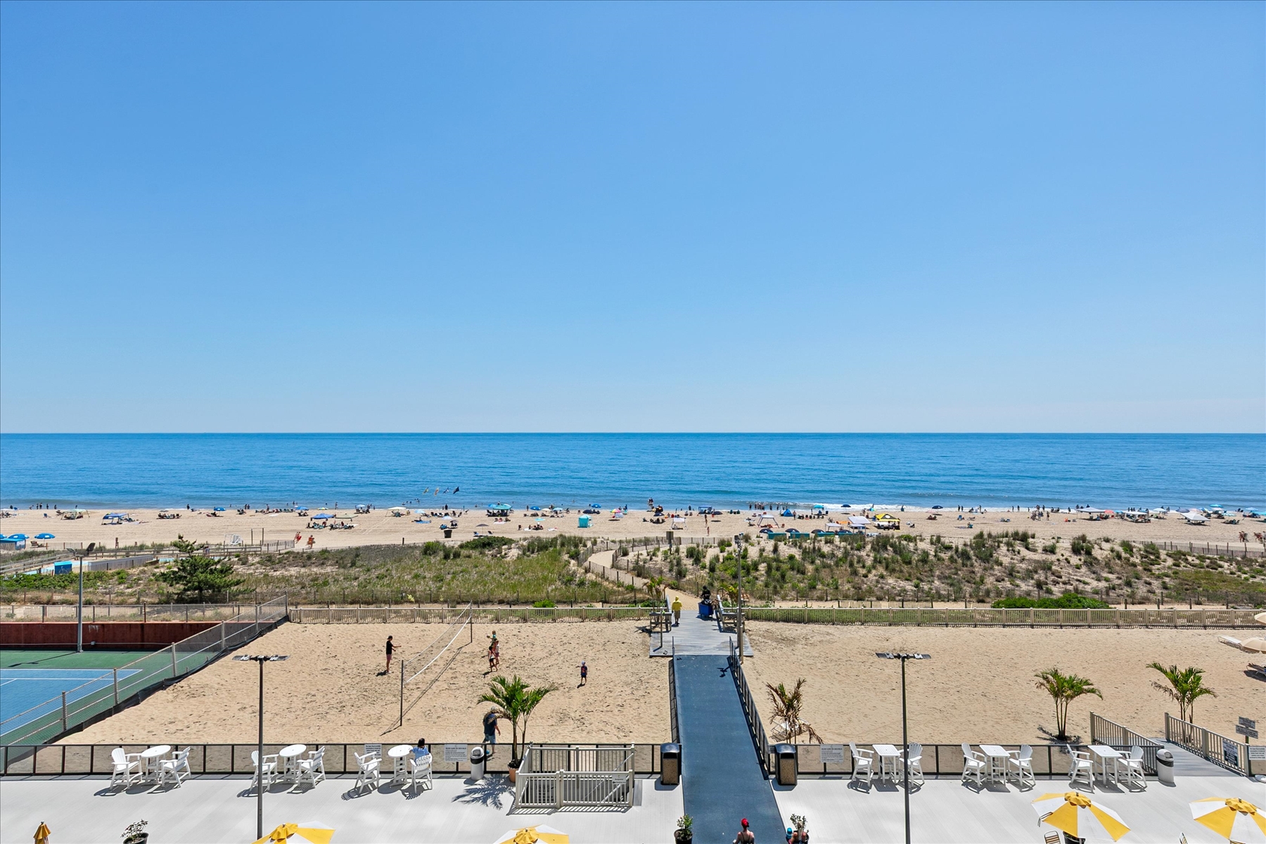 A perfect vantage point to take in the beautiful, wide sandy beaches right below you.
