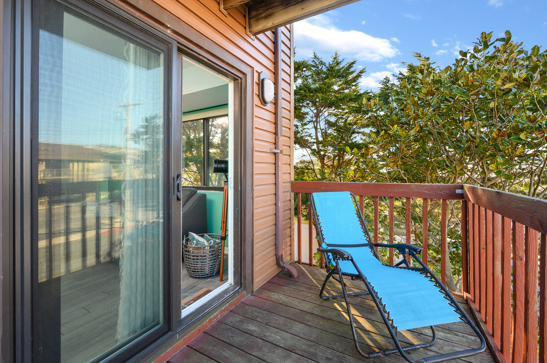 The main level balcony just off the living area