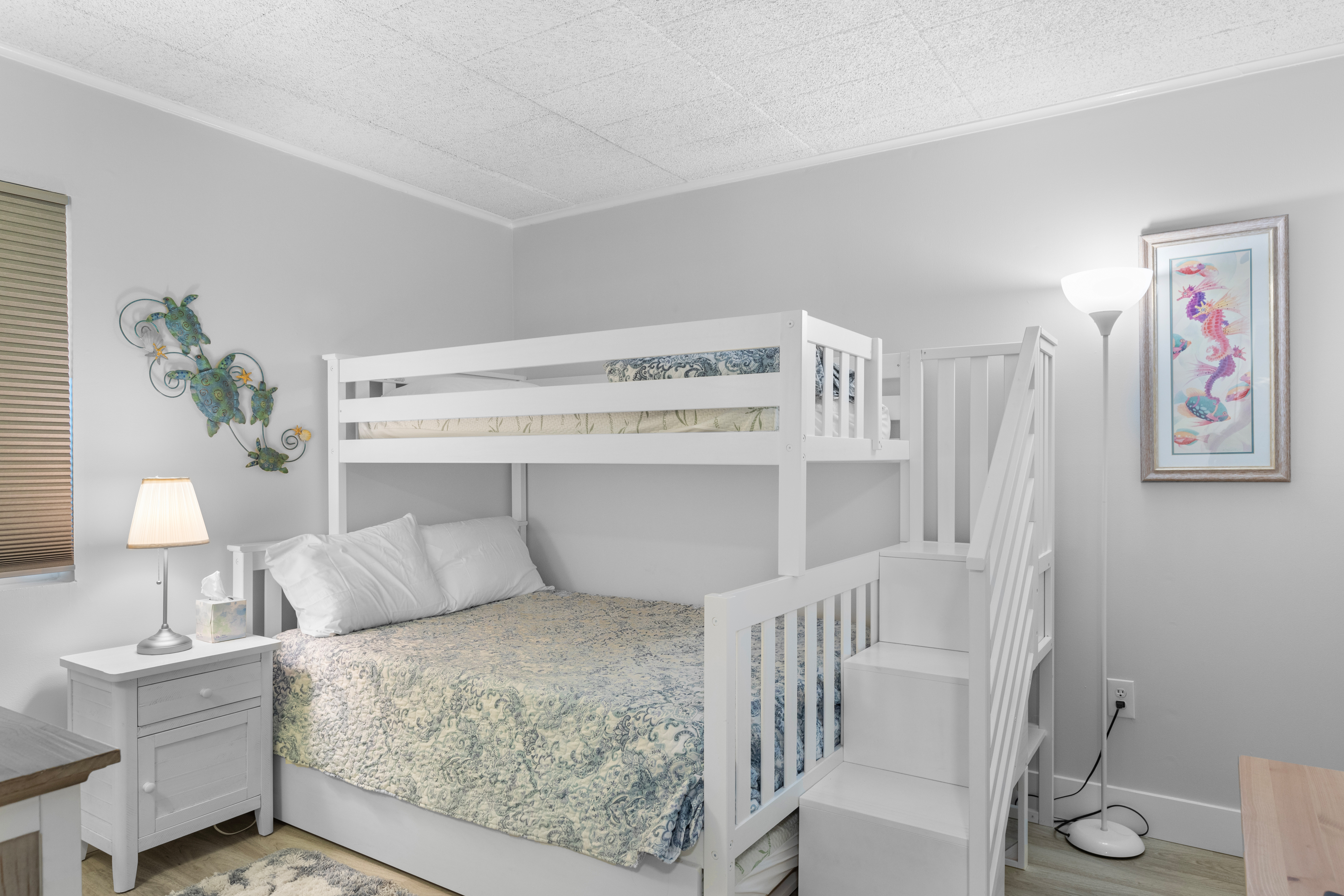 Bedroom 2 is perfect for the kiddos with a Pyramid Bunk (Twin over Full)