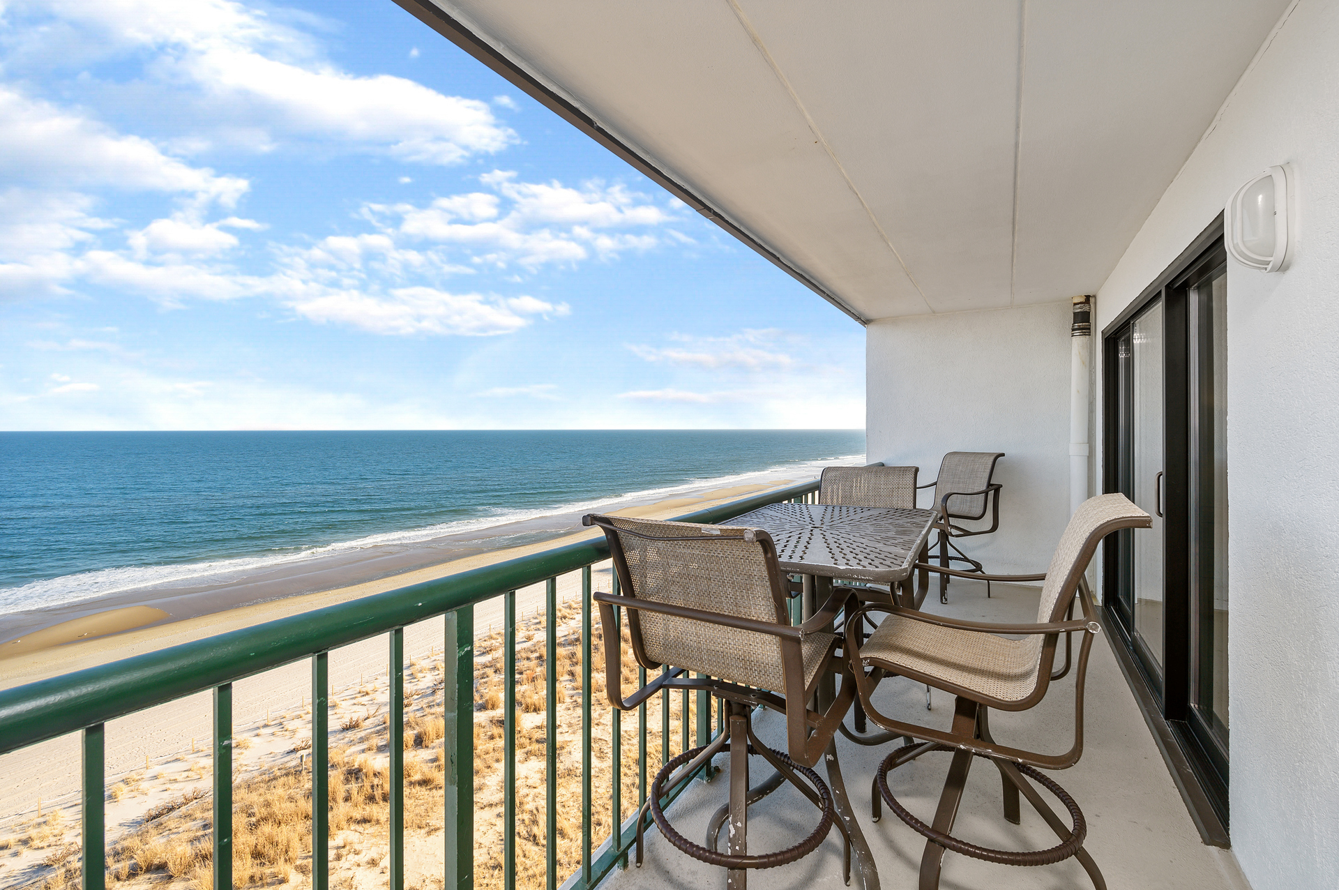 Enjoy your view and a meal outside with the outdoor seating.