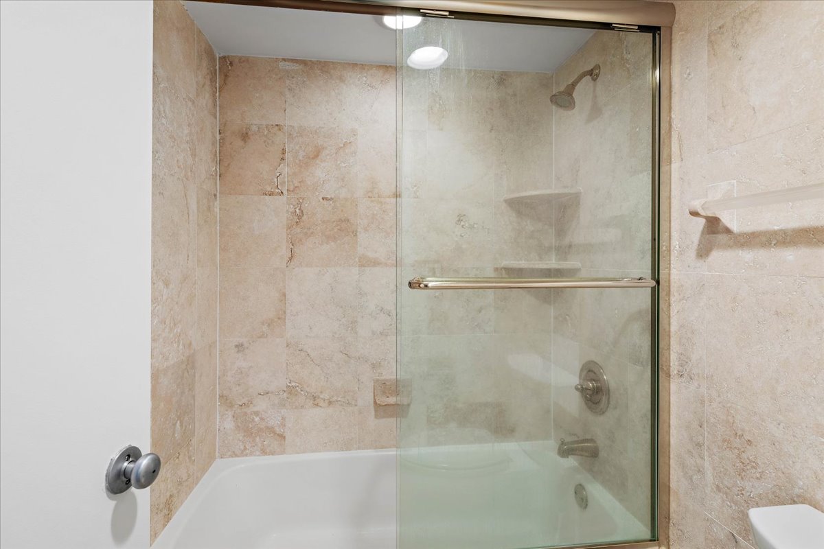 Freshen Up in the Spacious, Custom Walk-In Shower.