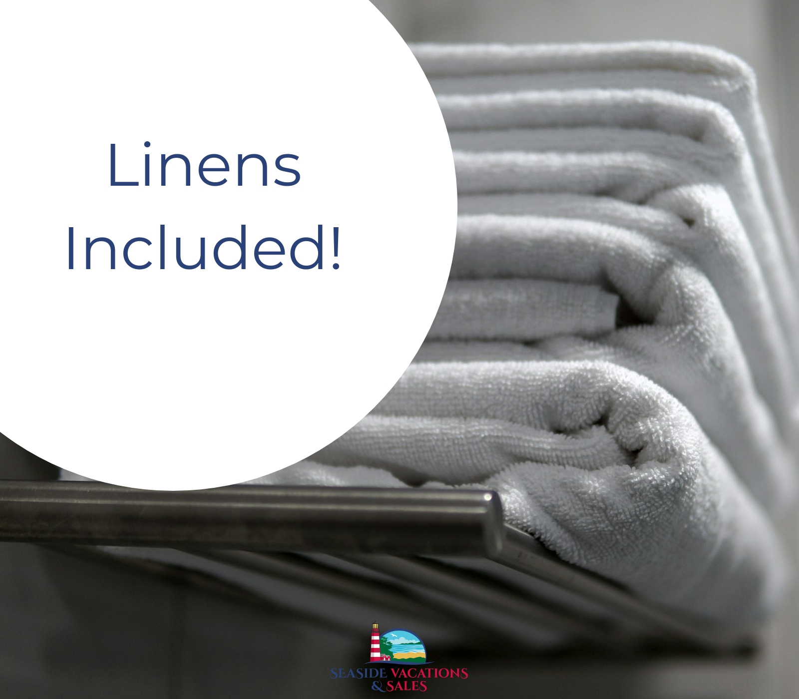 Bed Linens & Towels Included!