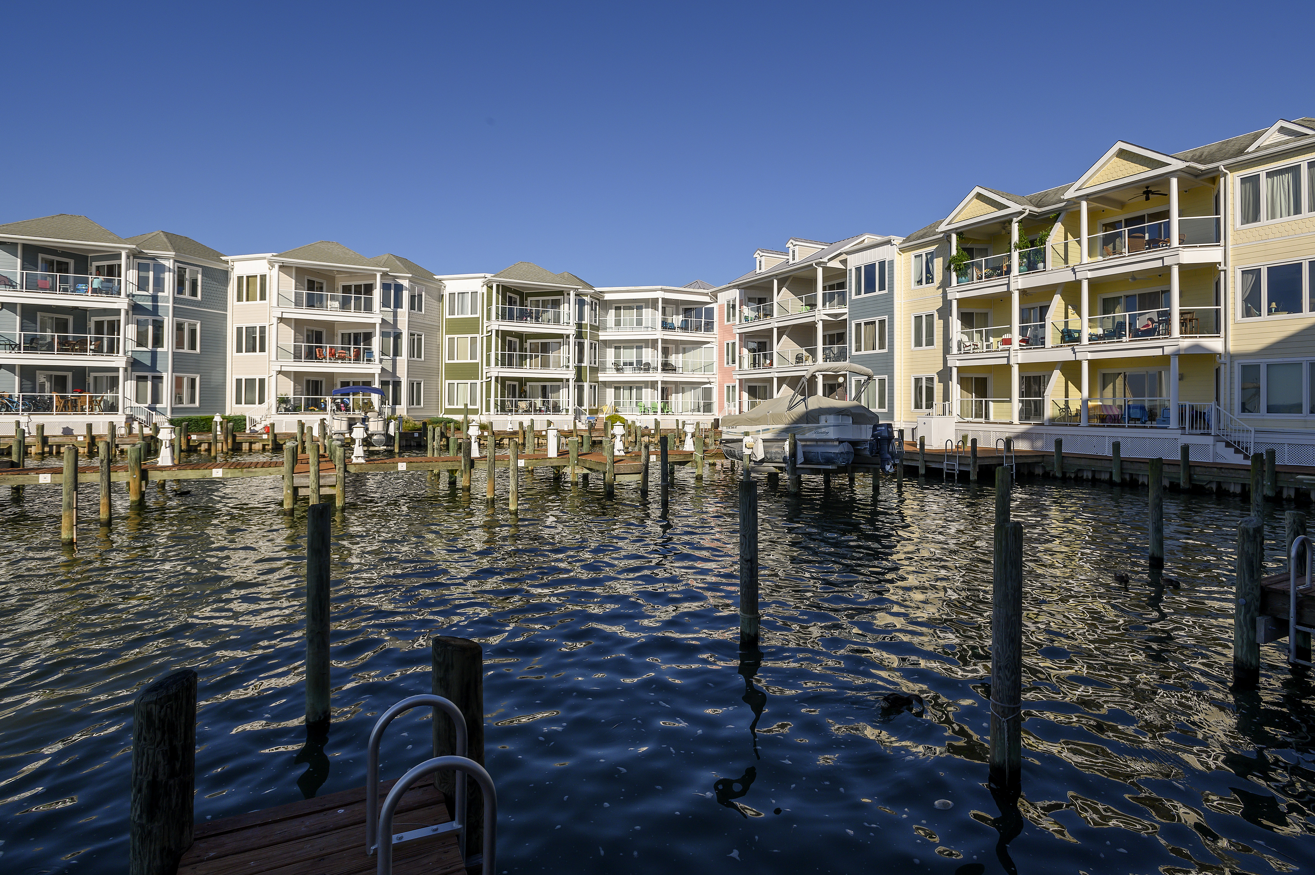 You can fish and crab right off the Dock!