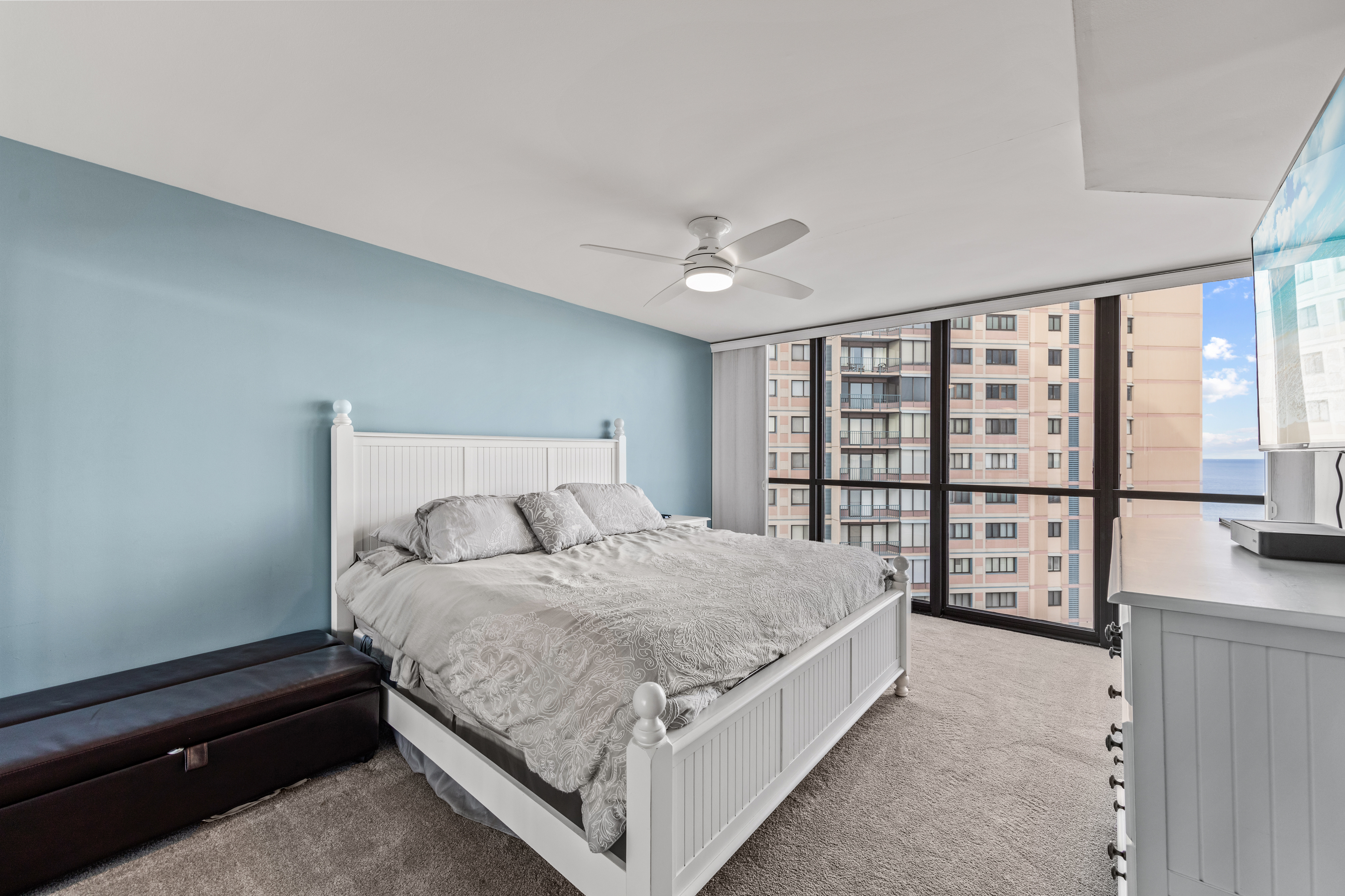 The Primary Bedroom features a king size bed.