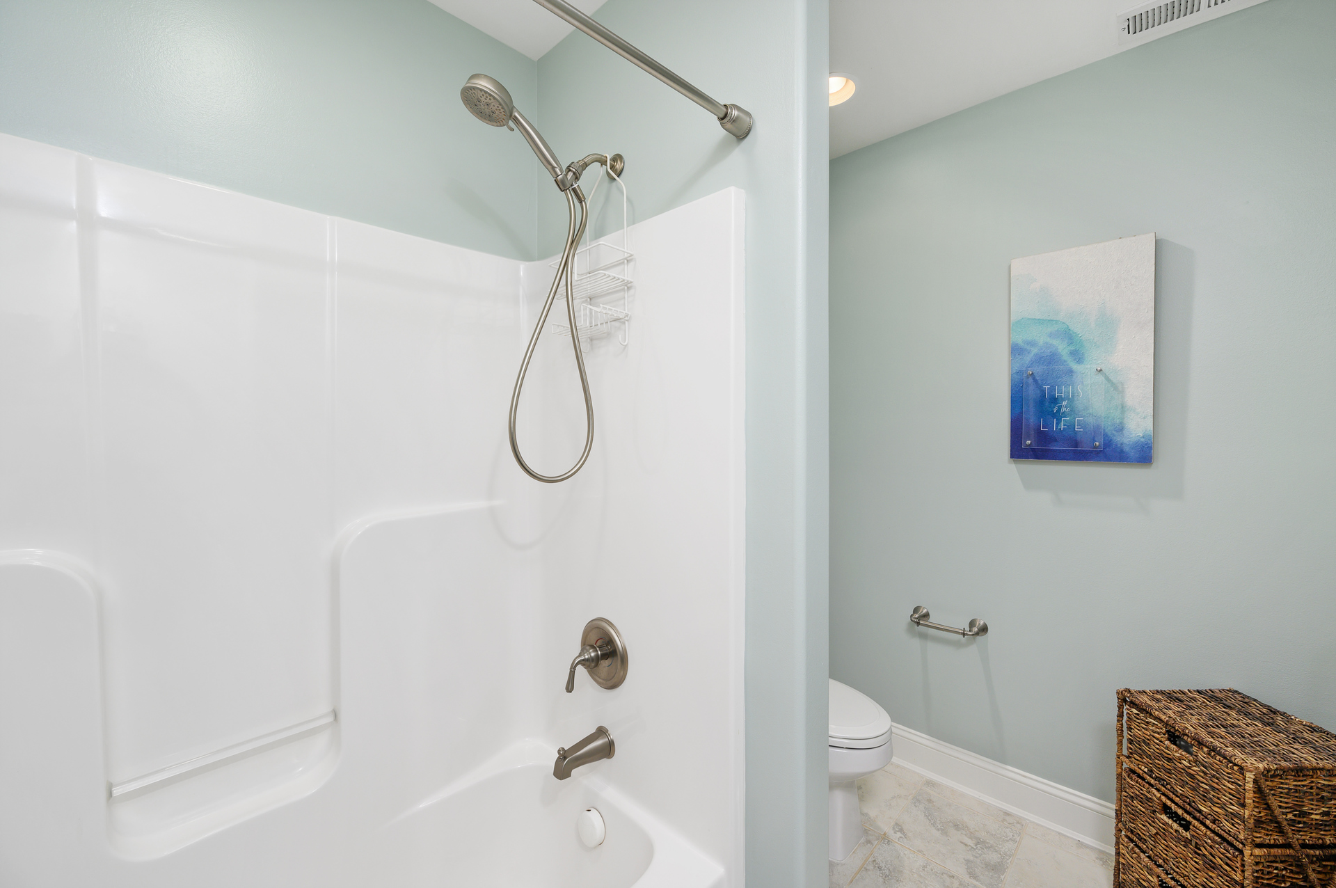 Bedroom 2 has a Tub/Shower Combo.