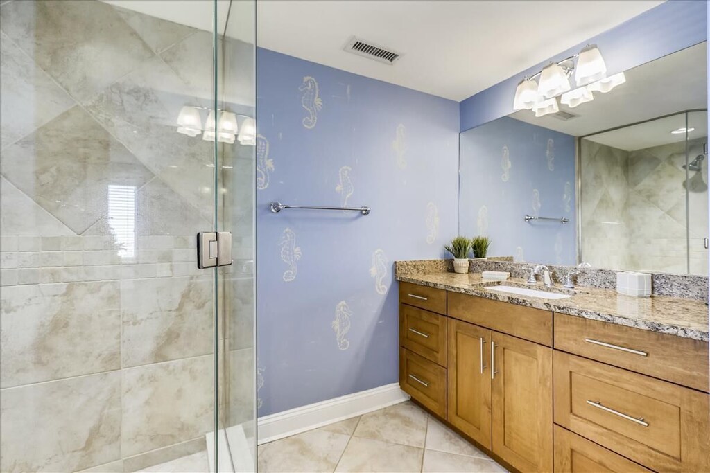 The Junior Primary Bath offers a Spacious Walk-In Shower.