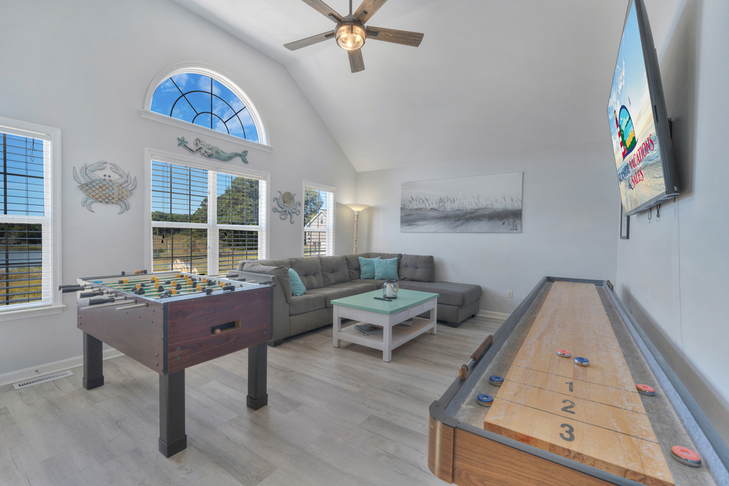 Shuffleboard, Foosball, and more Living Space!
