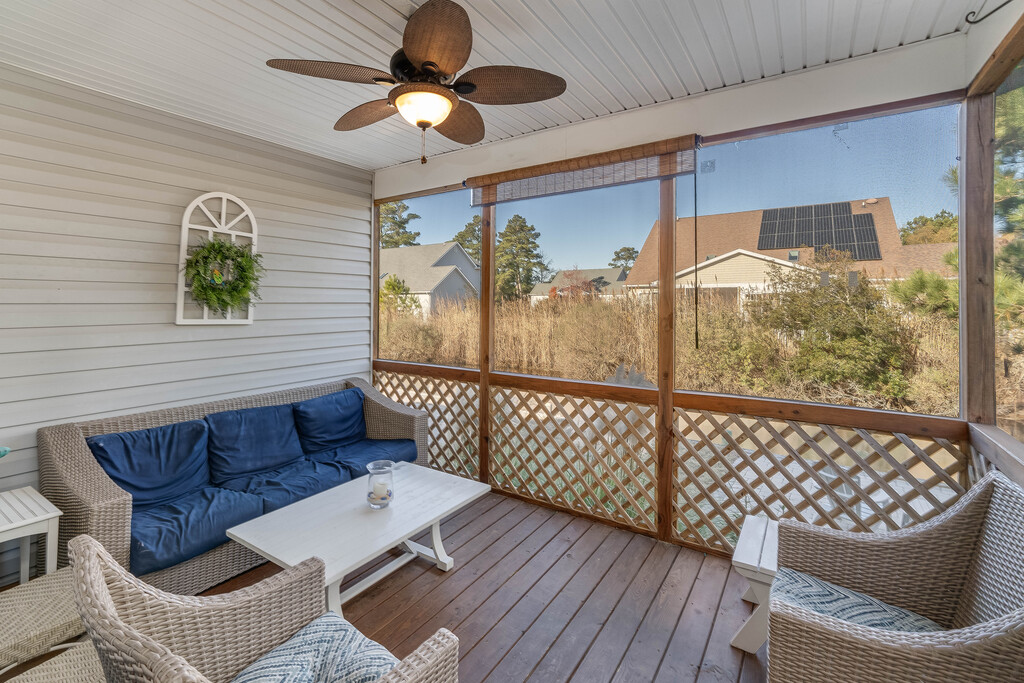 Or slip out to relax on the fabulous Screened Porch with Water Views!