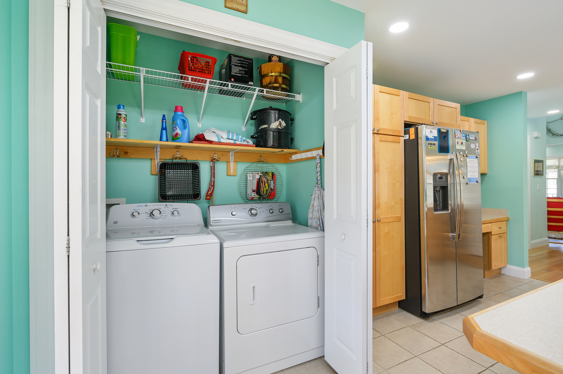 Full Size Washer and Dryer for your convenience.