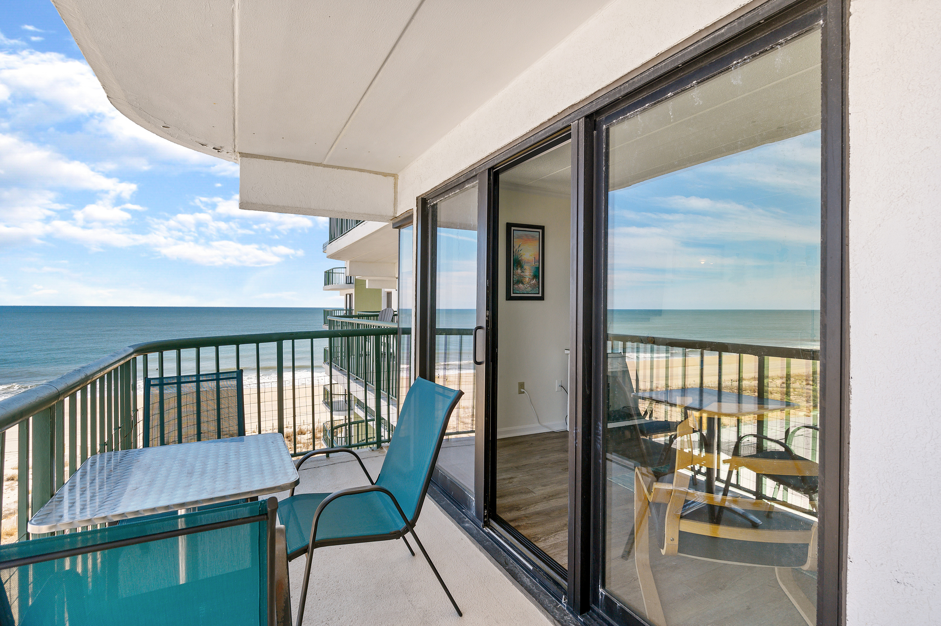 Enjoy Ocean Views from the living room or right out on your Private Balcony!