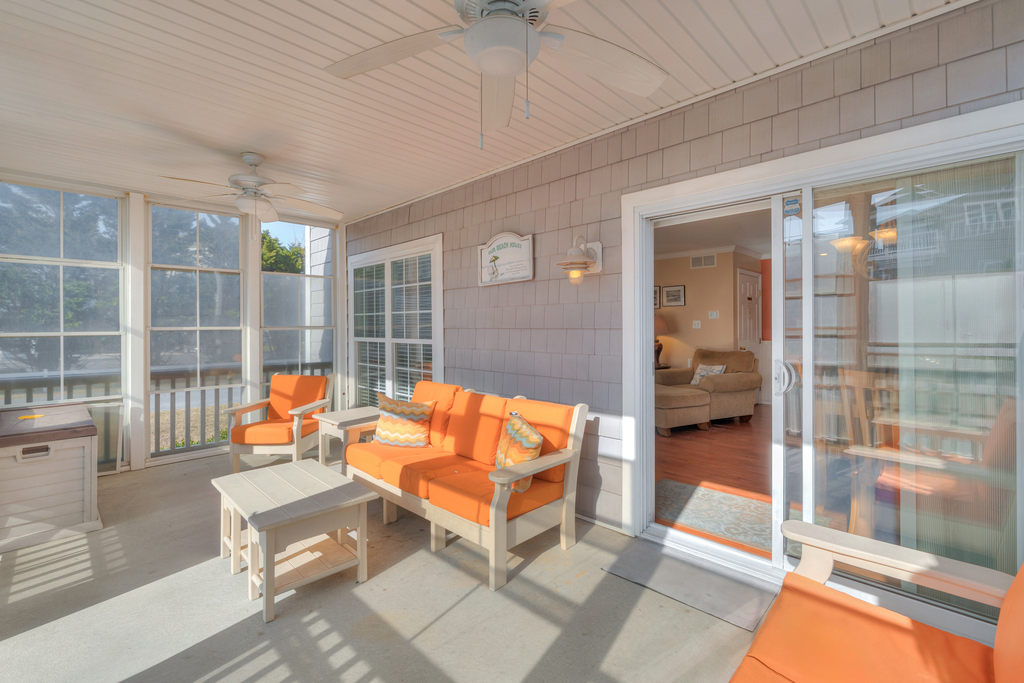 Gather on the screened in porch for a morning coffee.