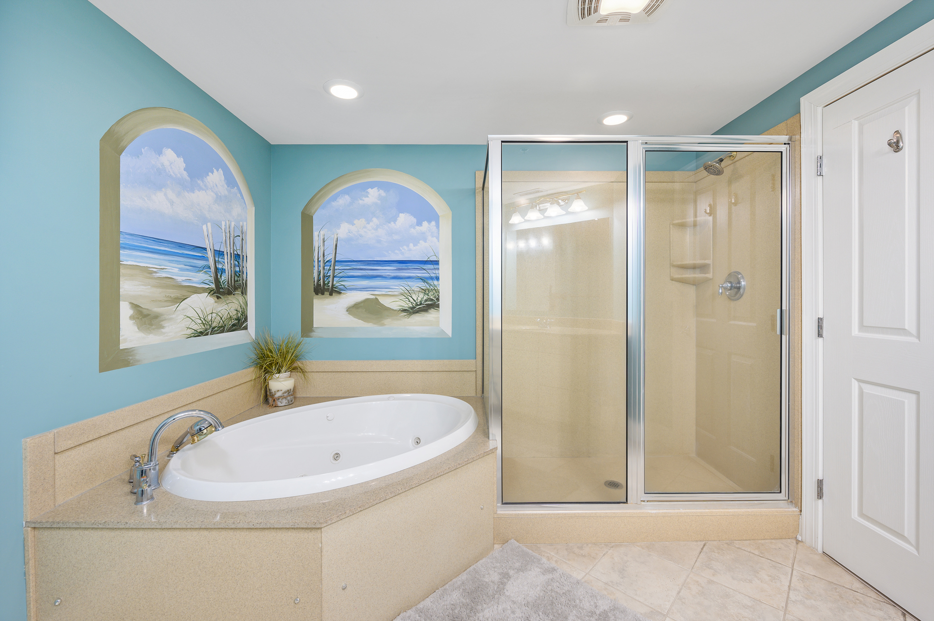 Beautiful murals provide you a Villa like feel