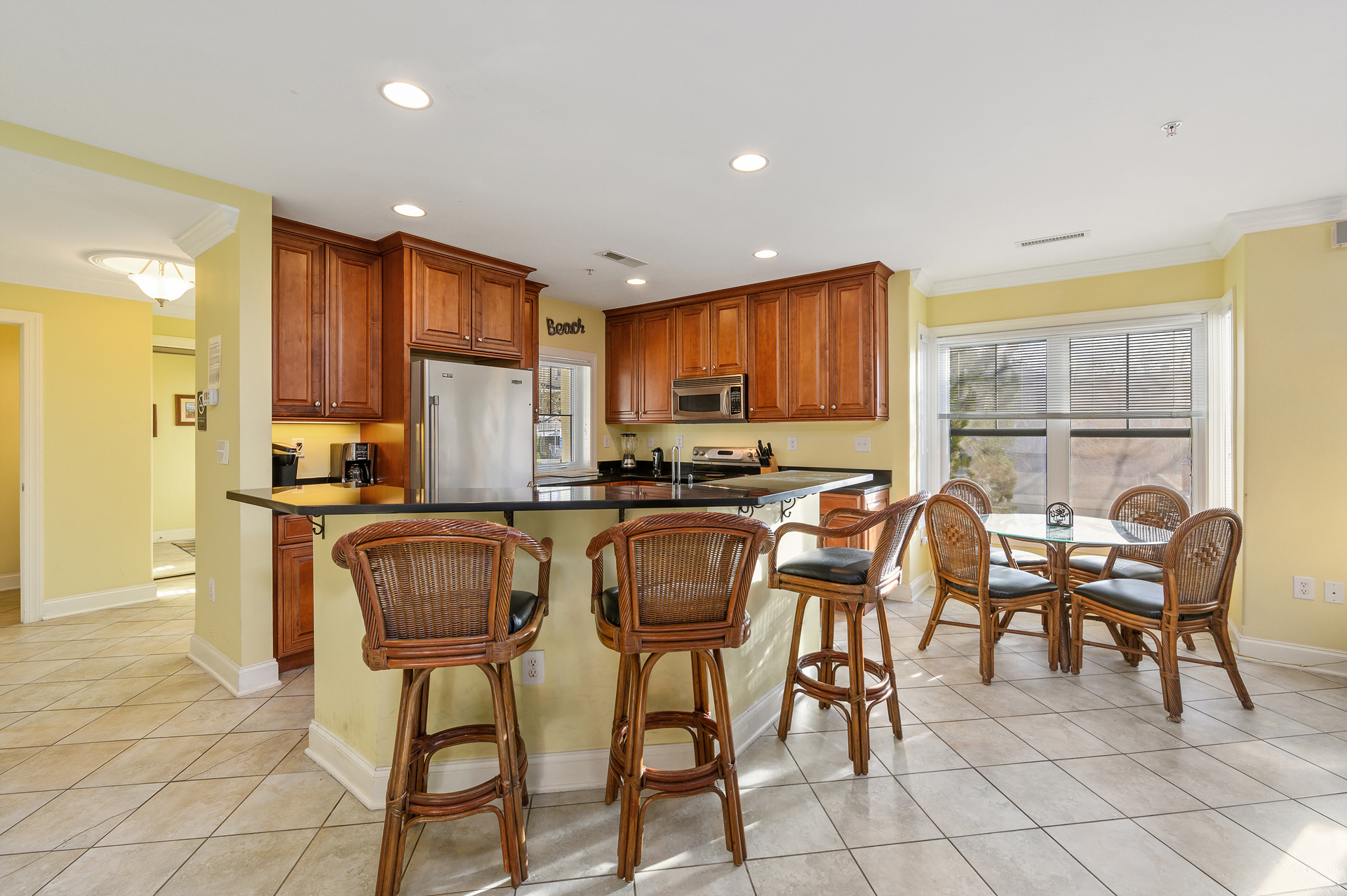 The breakfast bar is an ideal place for a quick bite before heading out to explore the Famous Ocean City Boardwalk