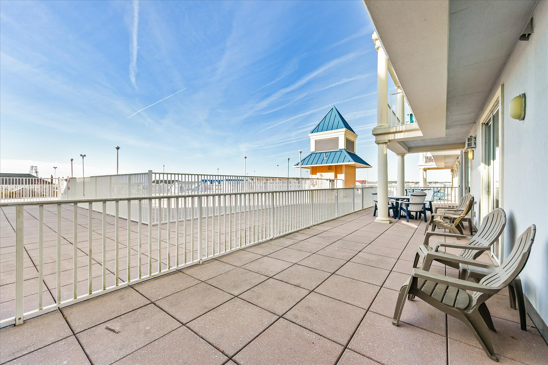 The Patio goes directly out onto the pool deck.