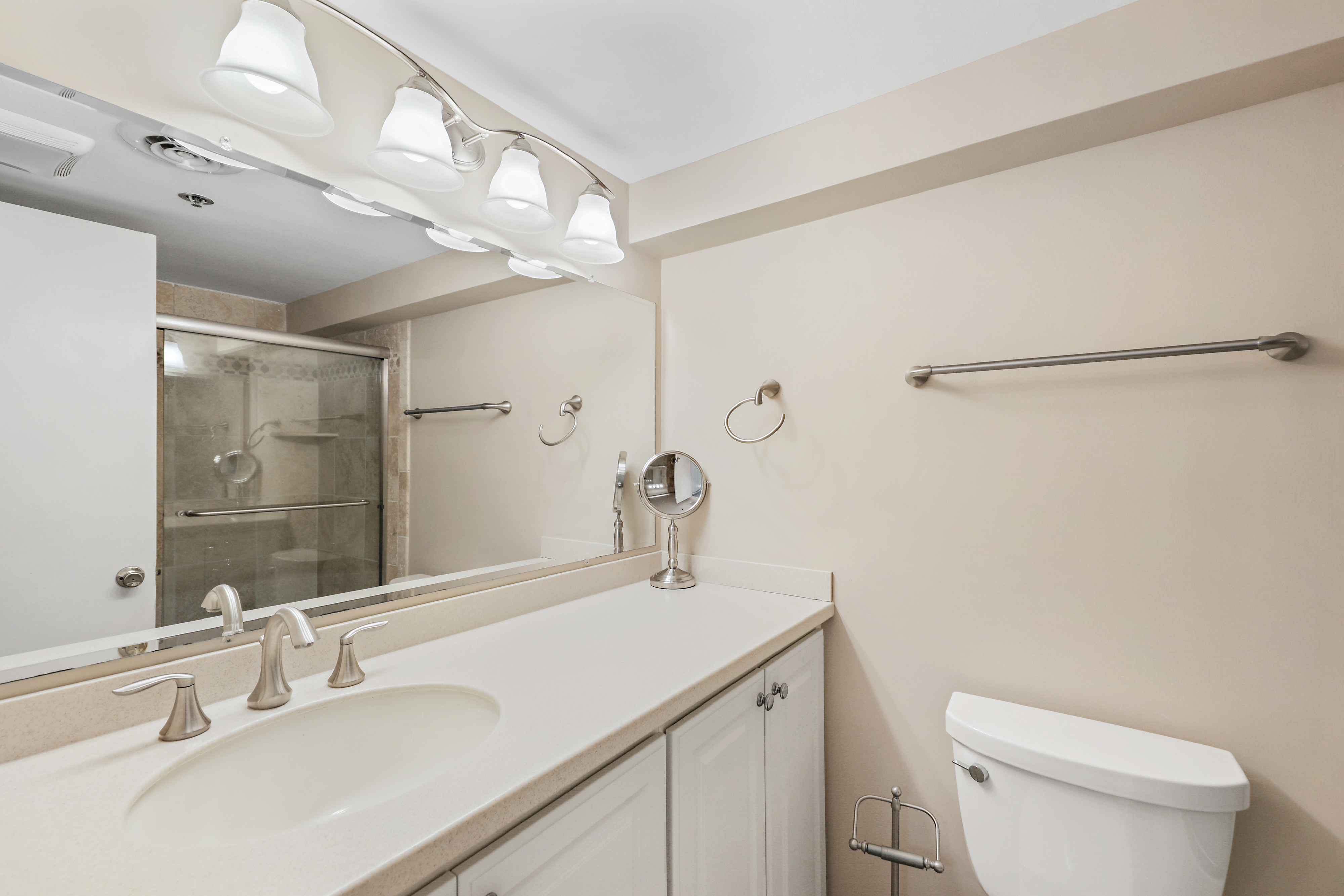 Just off the Kitchen is the 2nd Full Bath.