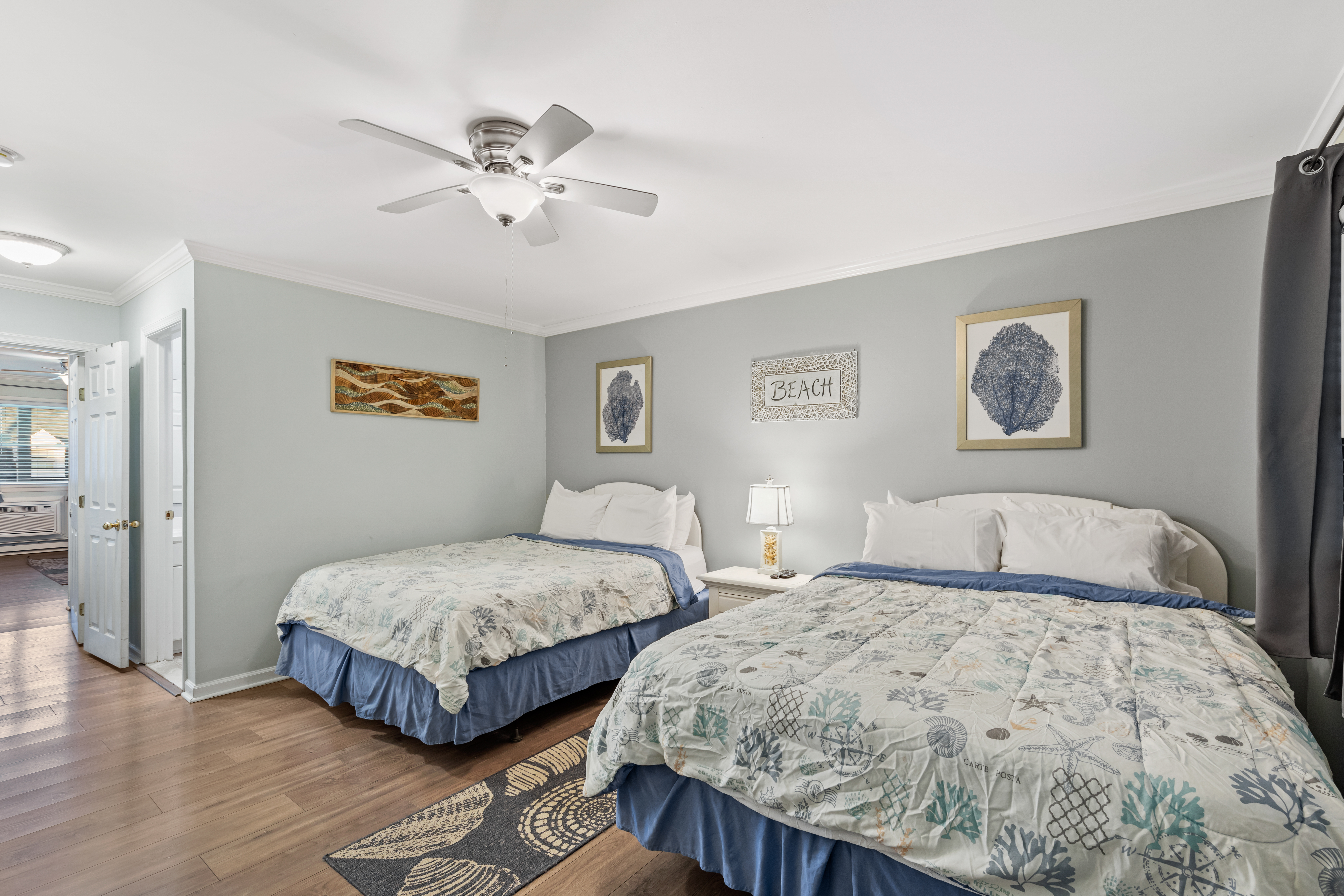 Drift off to sleep in the 2 Cozy Full Size Beds!