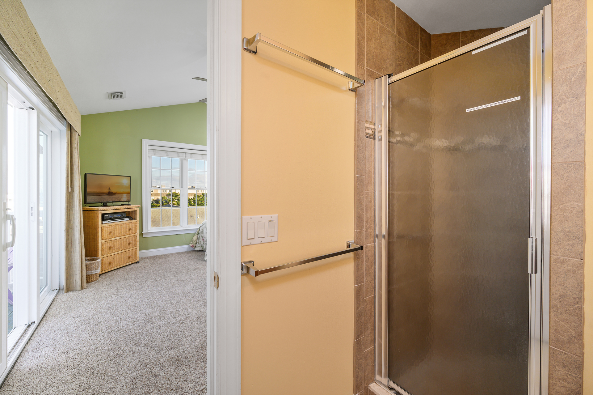 Who wouldn’t love the Custom tile Walk-in Shower in the Primary Bathroom