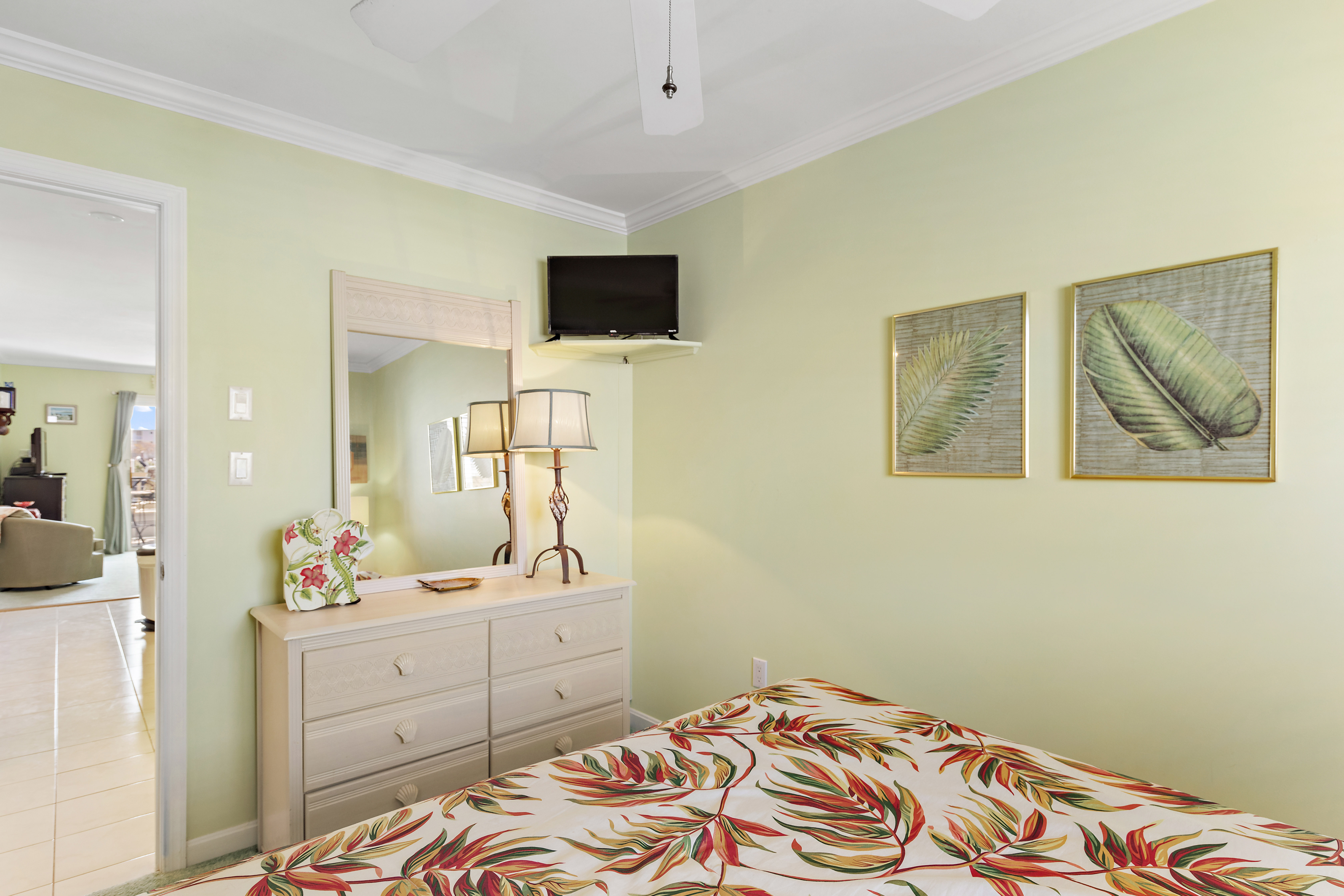 With a Queen Bed, and a Flat Screen TV!