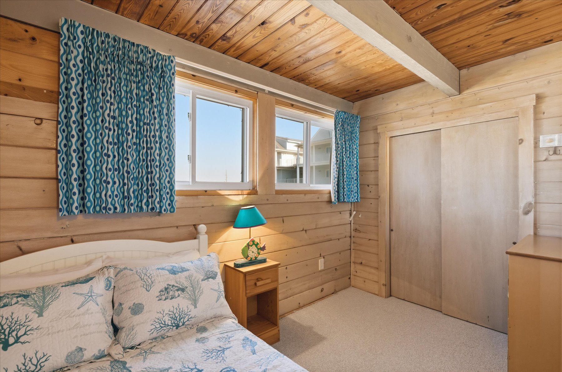 The Shiplap ceilings and walls add so much Coastal charm.