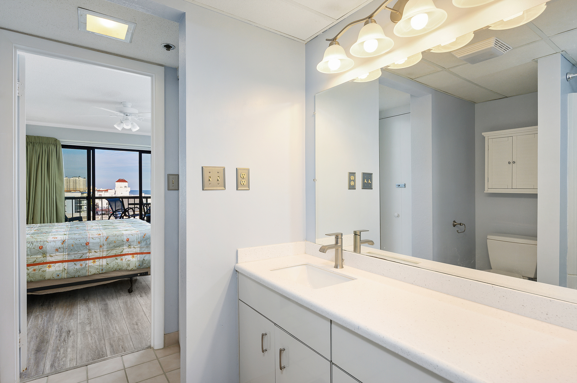 The Shared Jack and Jill Bathroom provides plenty of space for getting ready