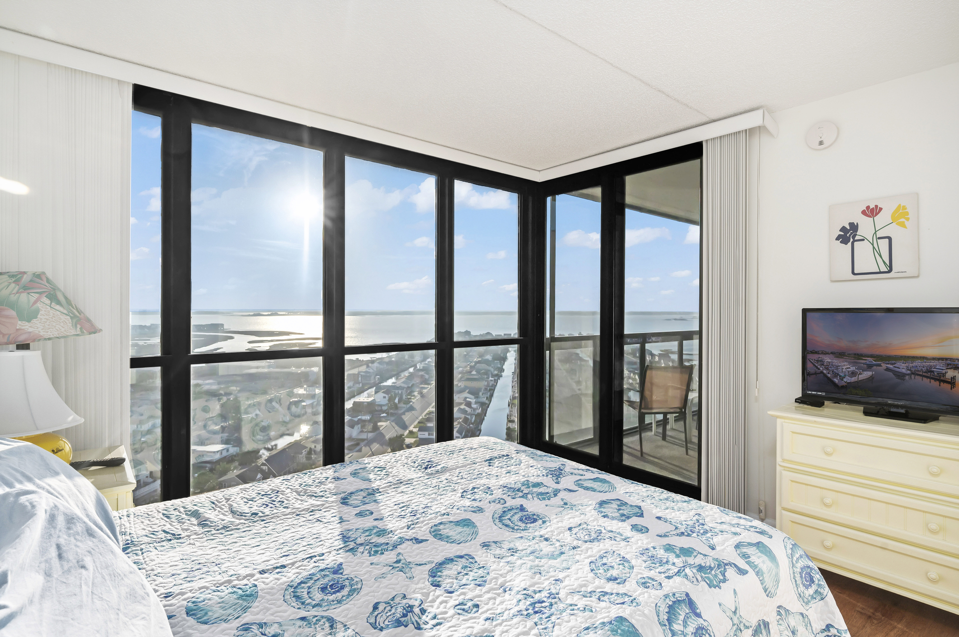 Offering Stunning Bay Views from the Floor to Ceiling Windows!