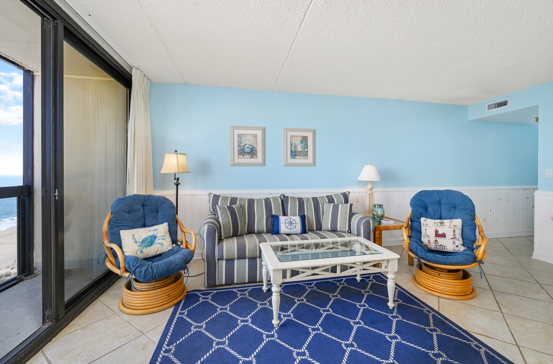 This cozy couch doubles as a Queen Sleeper Sofa.