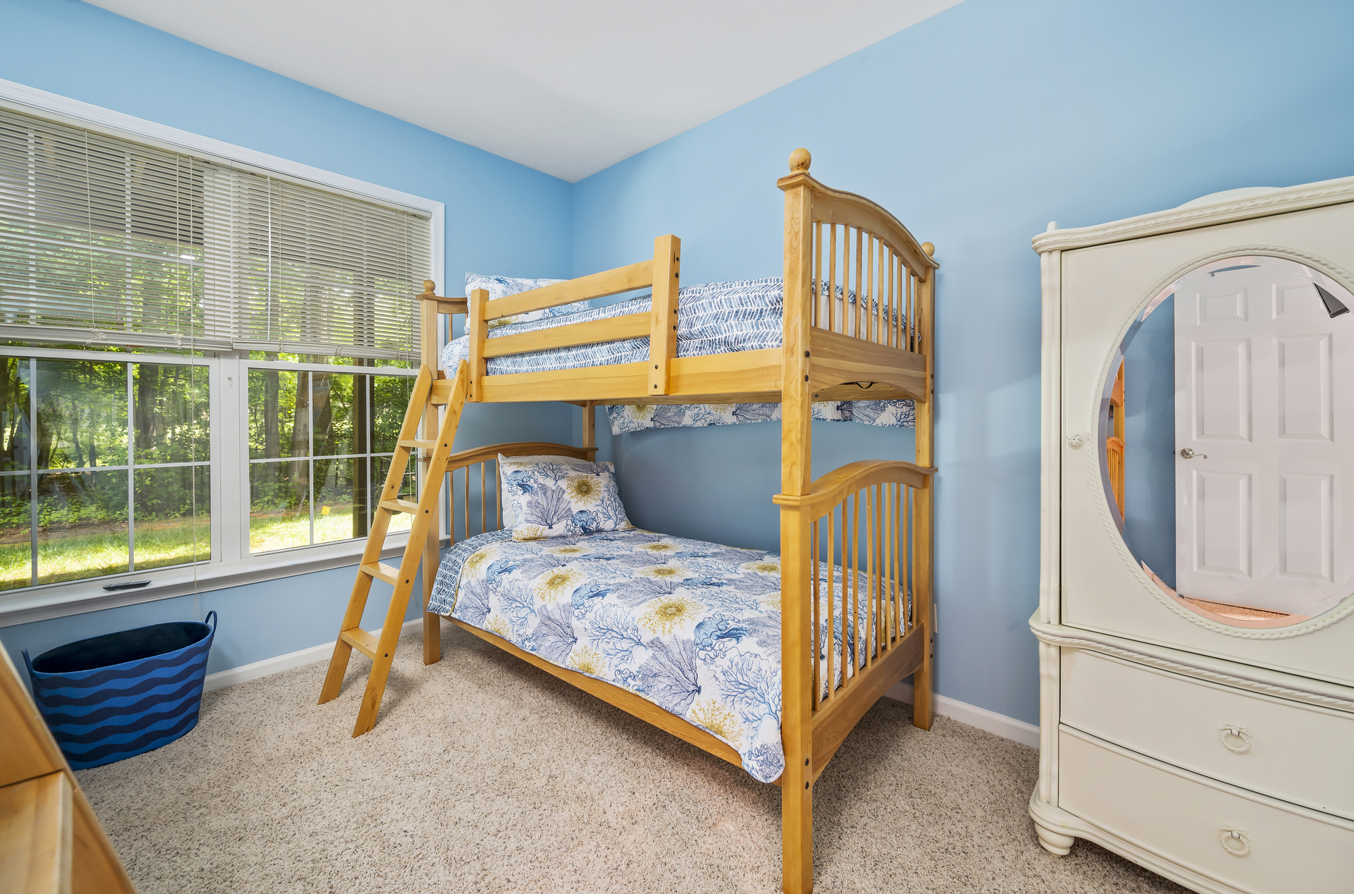 Bedroom 4 on the lower level is home to 2 bunk beds sleeping 4