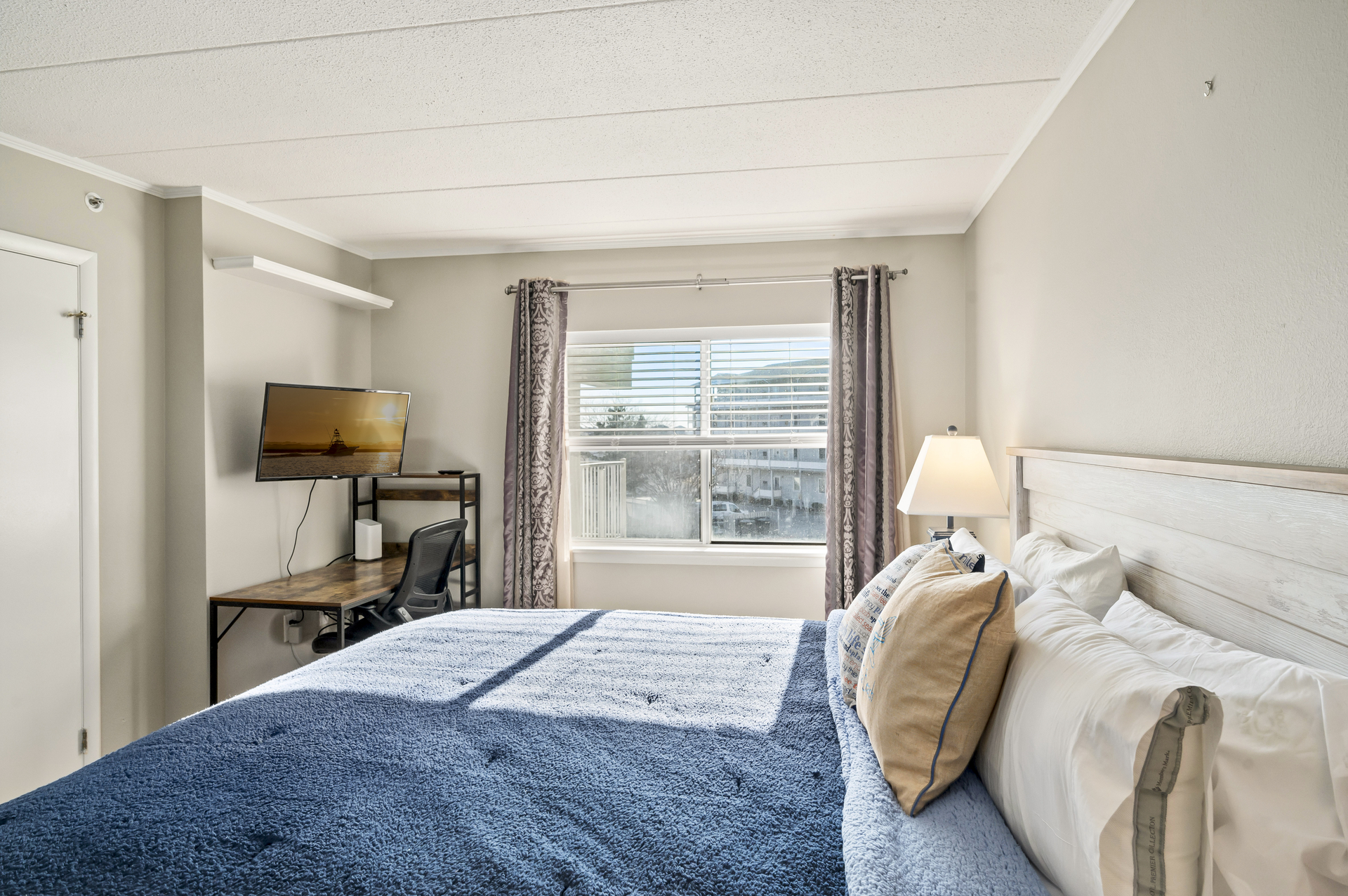 The Primary offers a King Bed and Flat Screen Smart TV.