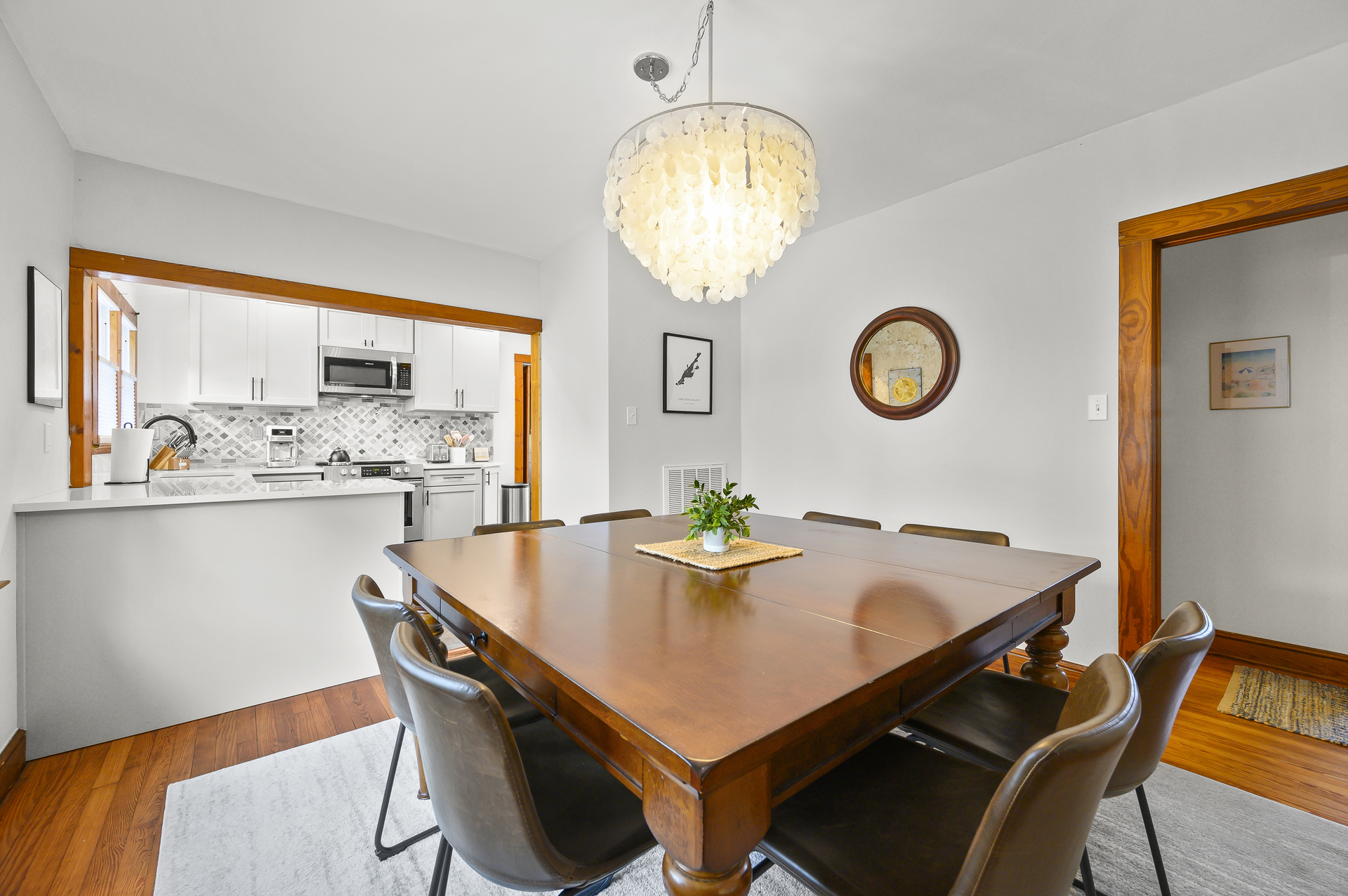 Spacious Dining Area with seating for 8.