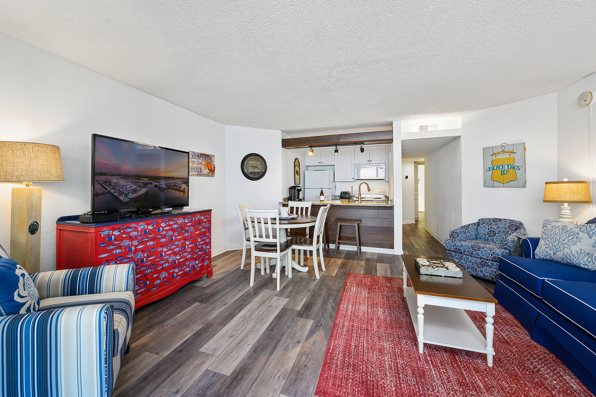 Enjoy Family Movie night on the large, Flat Screen TV.