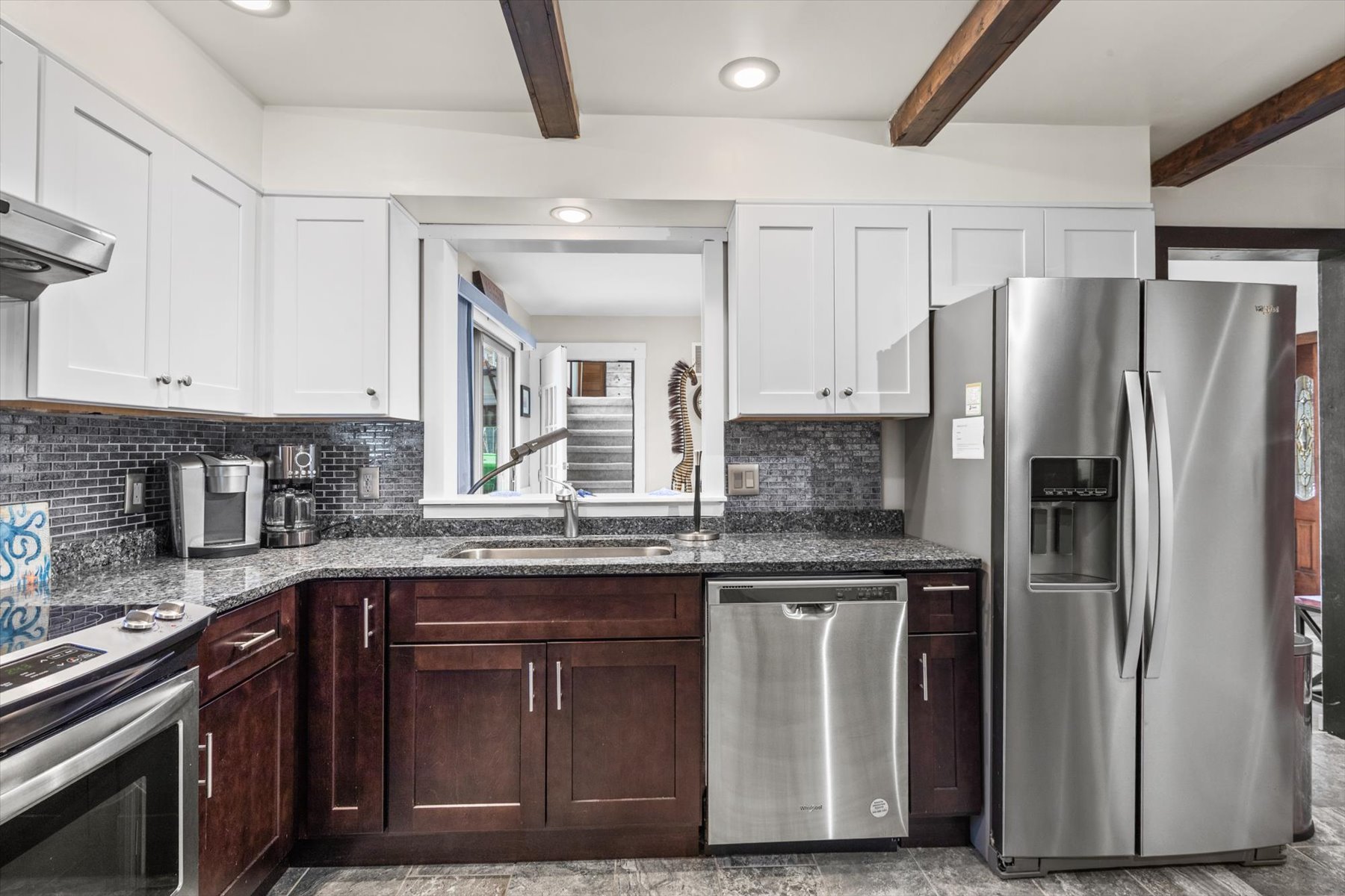 A Wide Window offers easy Conversation with the Family!