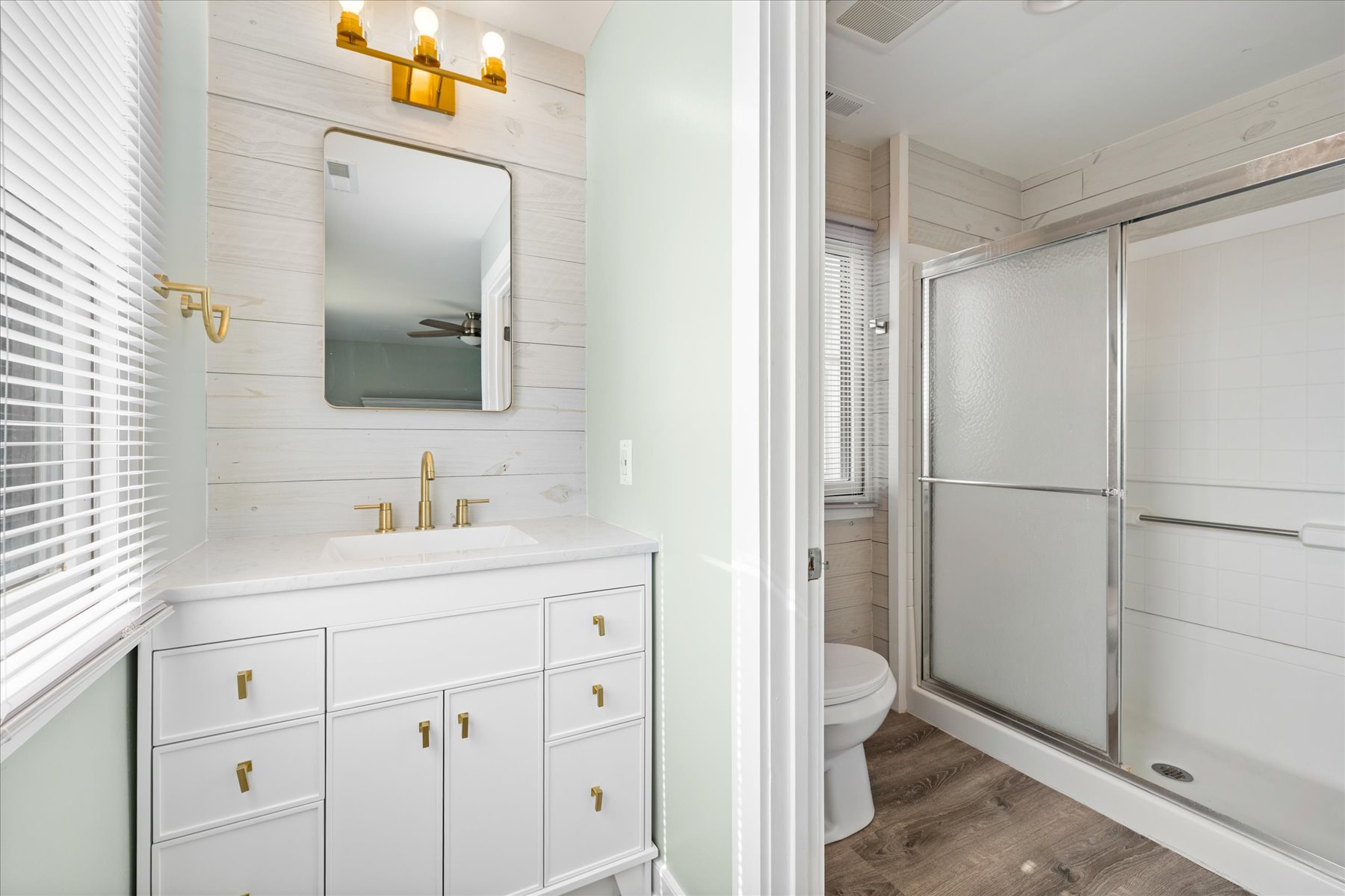 Primary Bath with a Walk-In Shower.