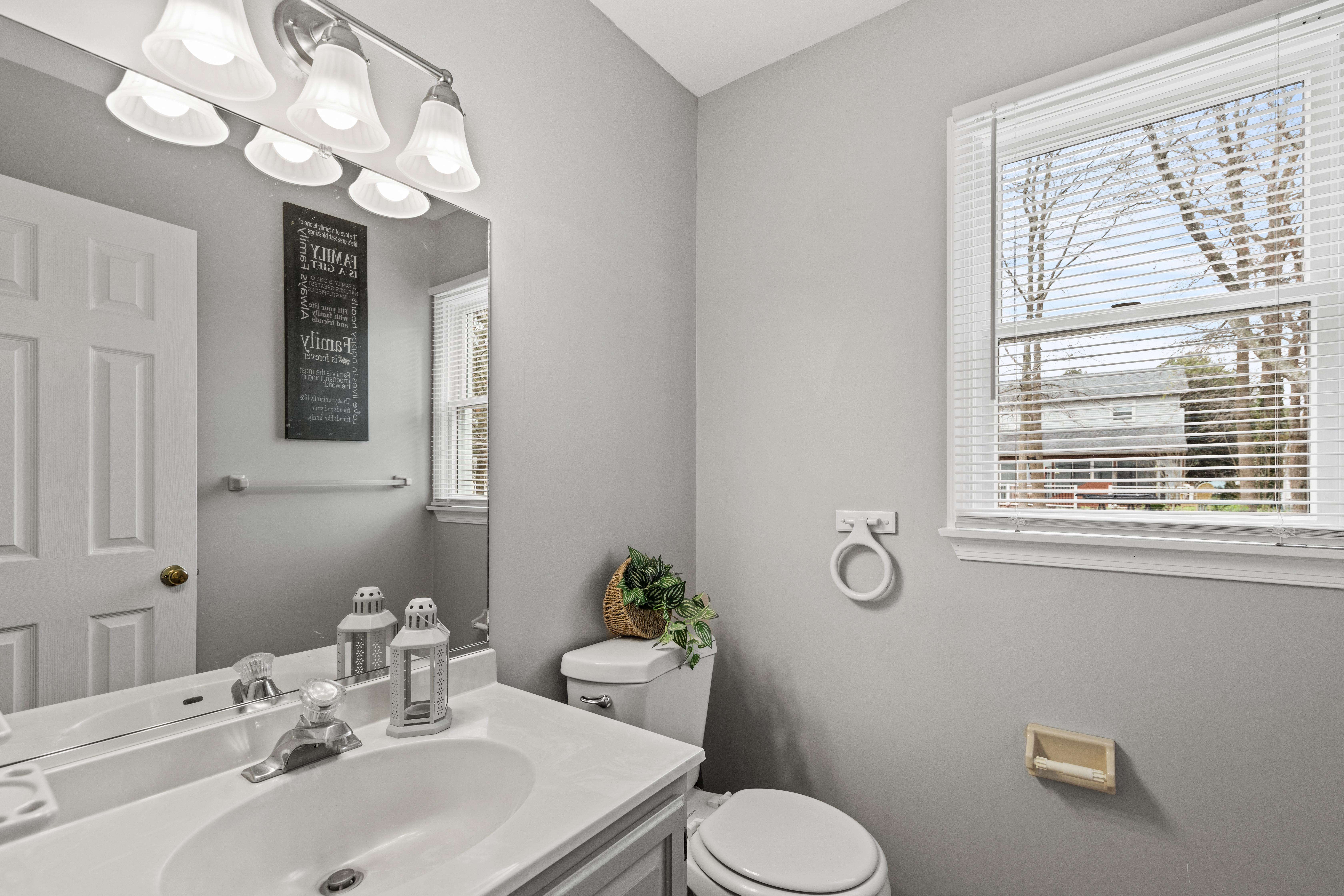 Tasteful 1st Floor Half Bath.