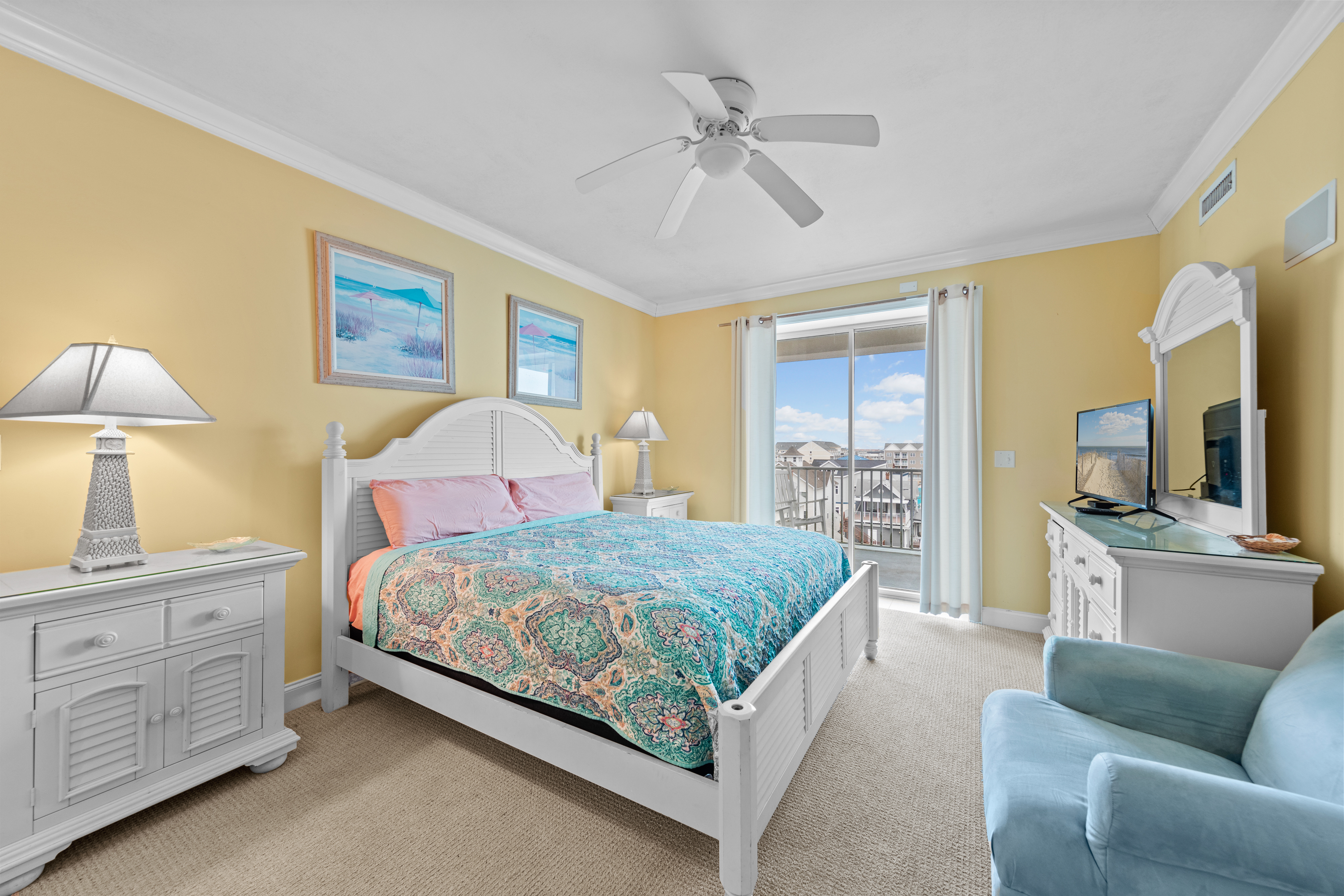 A King Bed provides you the perfect space to wake up and enjoy the Sunrise.